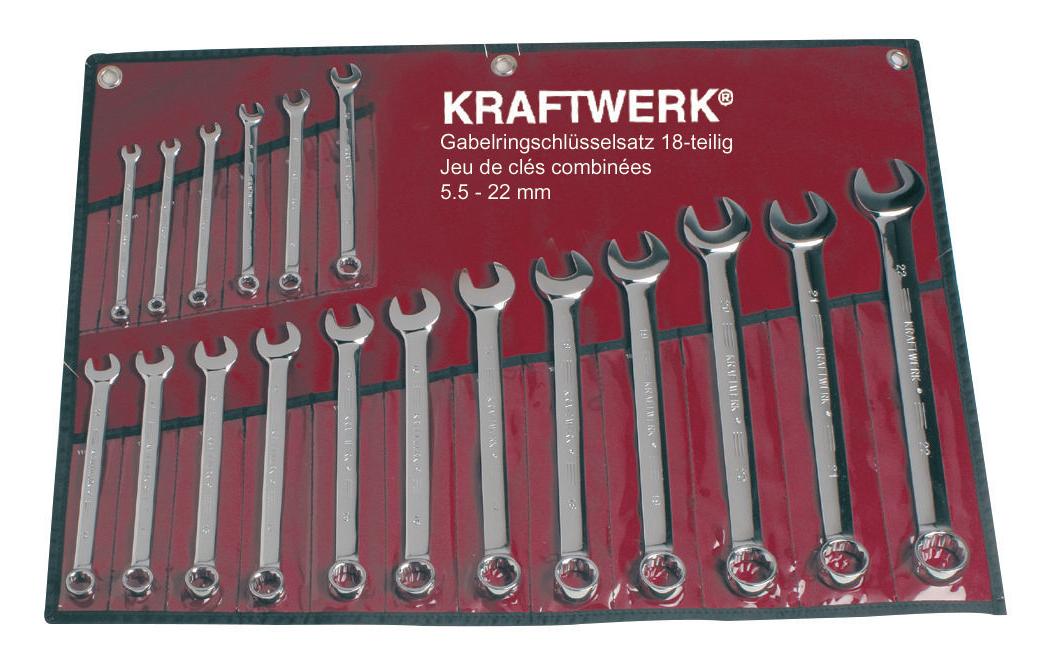 Kraftwerk Ringschlüssel »Ringgabelschlüssel-Set 18-teilig« von KRAFTWERK