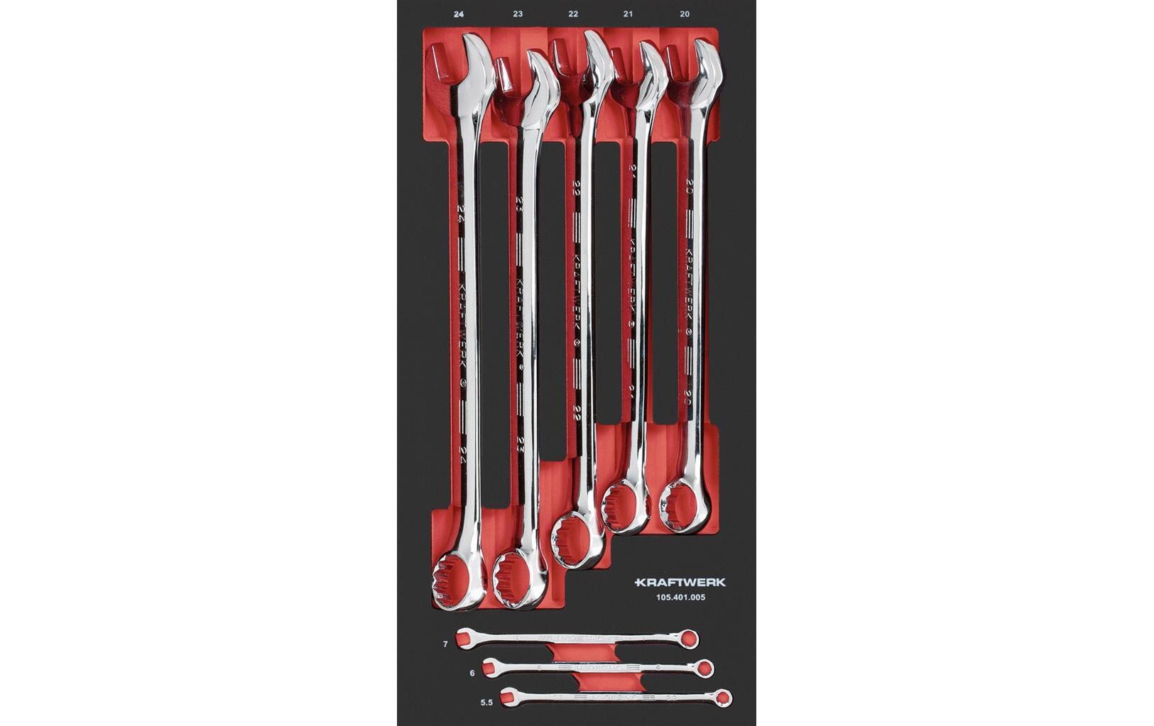 Kraftwerk Ringschlüssel »Ringmaulschlüsselsatz 8-teilig«, (8 St.) Kraftwerk Ringschlüssel »Ringmaulschlüsselsatz 8-teilig«, (8 St.) von KRAFTWERK