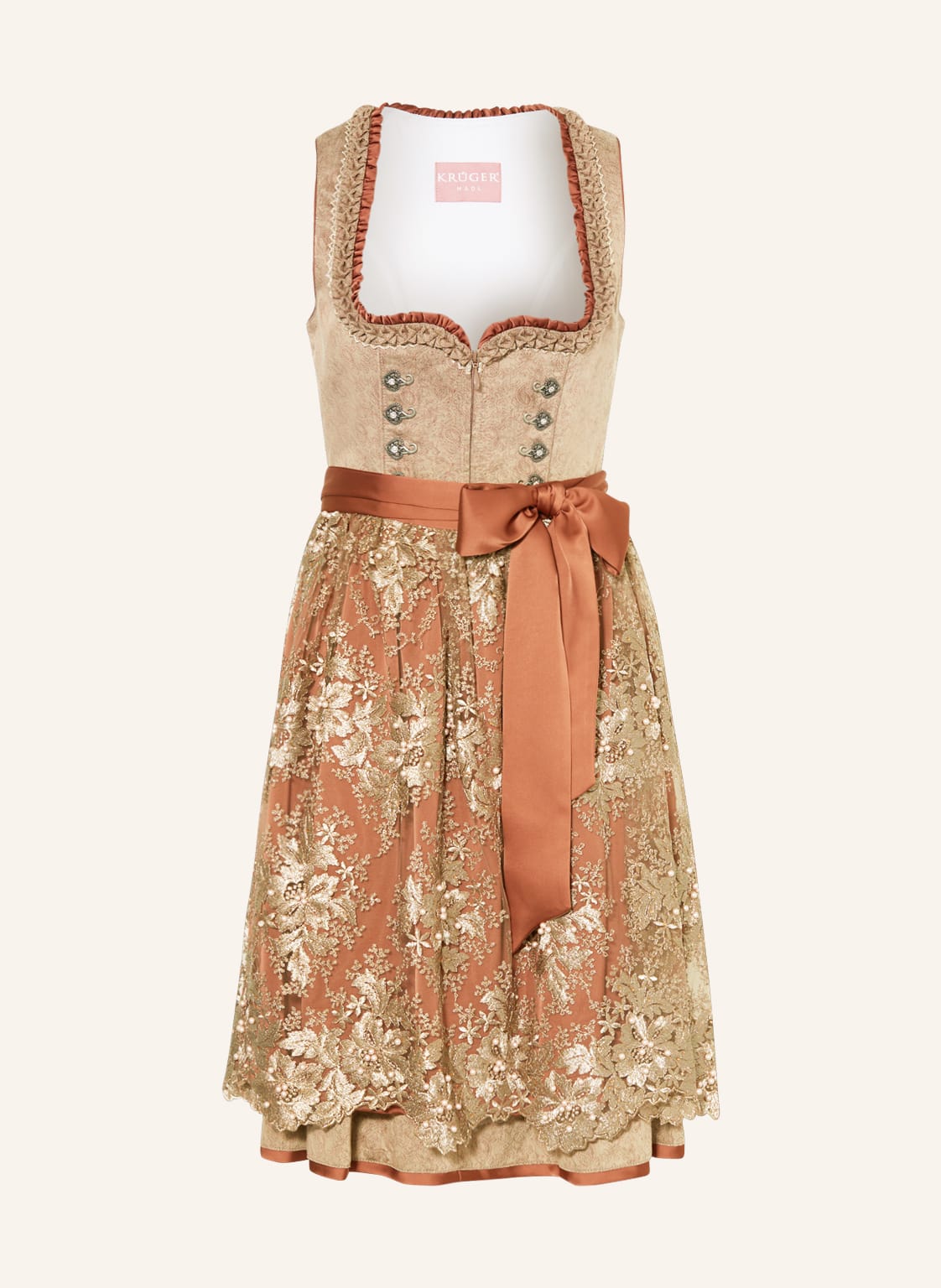 Krüger Dirndl Marike Mit Perlen braun Krüger Dirndl Marike Mit Perlen braun von KRÜGER