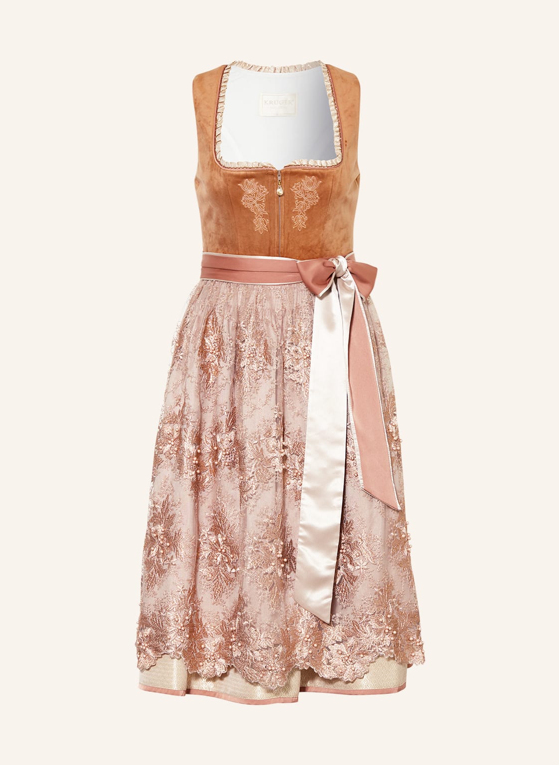Krüger Dirndl Mit Glitzergarn Und Schmuckperlen gelb Krüger Dirndl Mit Glitzergarn Und Schmuckperlen gelb von KRÜGER