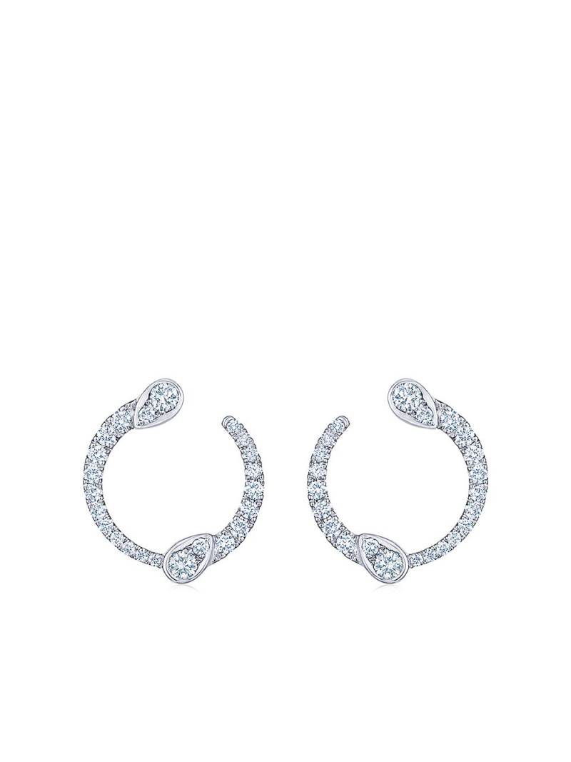 KWIAT 18kt white gold Eclipse diamomnd hoop earrings - Silver von KWIAT