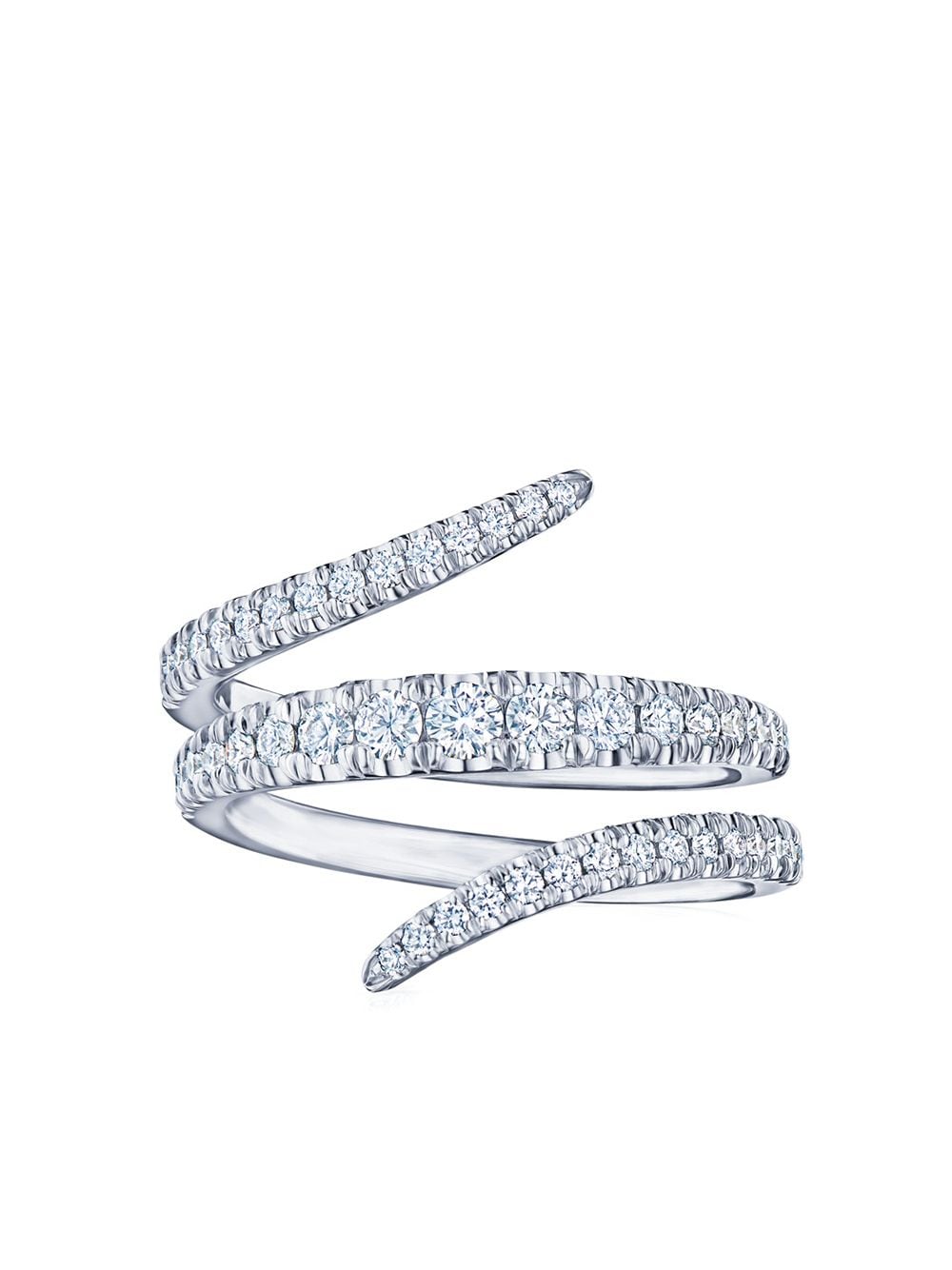 KWIAT 18kt white gold Vine diamond wrap ring - Silver von KWIAT