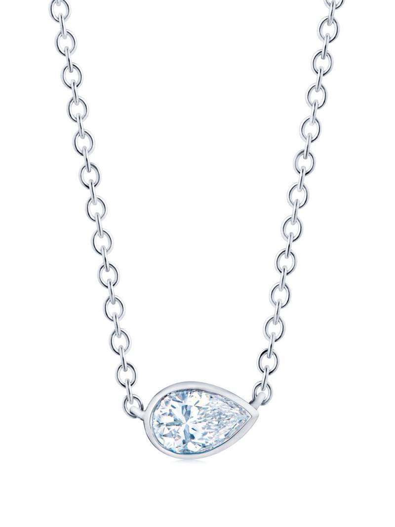 KWIAT 18kt white gold side-set pear shape diamond pendant von KWIAT