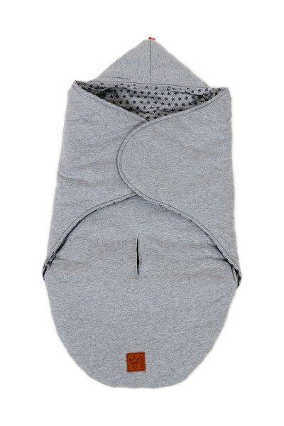 Einschlagdecke Caroline Jersey Star Light Grey Unisex Grau von Kaiser