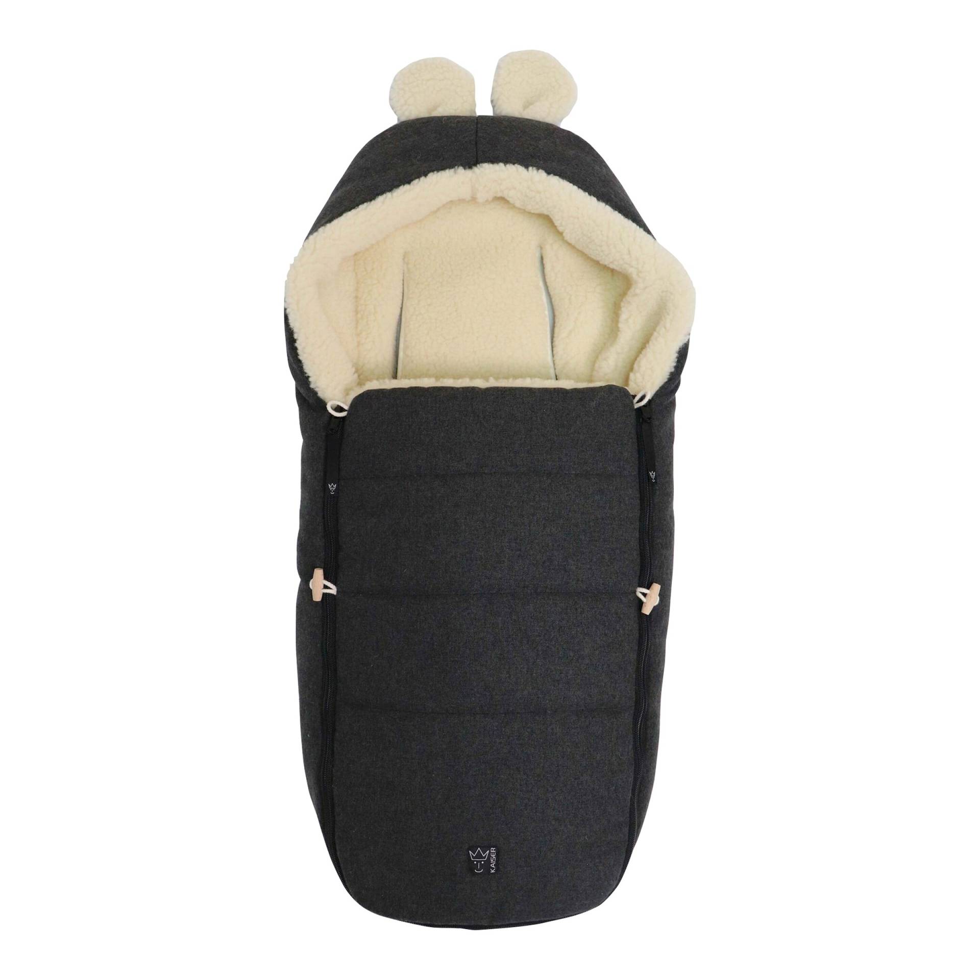 Winterfußsack HOODY MAUS WOOL für Babyschalen von Kaiser