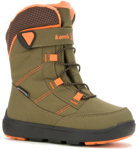 Kamik STANCE2 kids Winterschuh - olive/orange (Grösse: 28) von Kamik