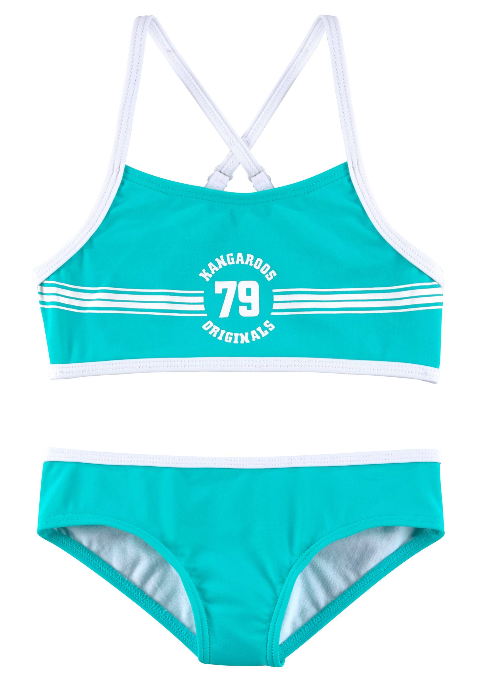 KangaROOS Bustier-Bikini »Sporty«, mit sportlichem Frontdruck von KangaROOS