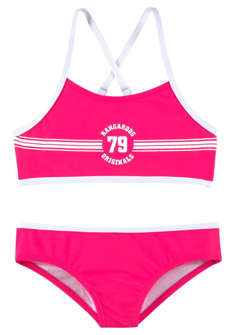 KangaROOS Bustier-Bikini »Sporty«, mit sportlichem Frontdruck von KangaROOS