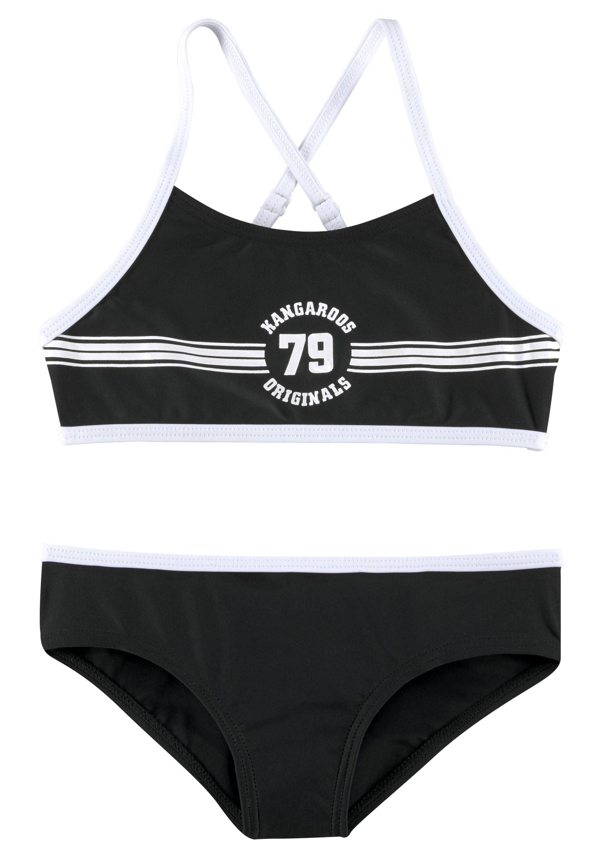 KangaROOS Bustier-Bikini »Sporty«, mit sportlichem Frontdruck von KangaROOS