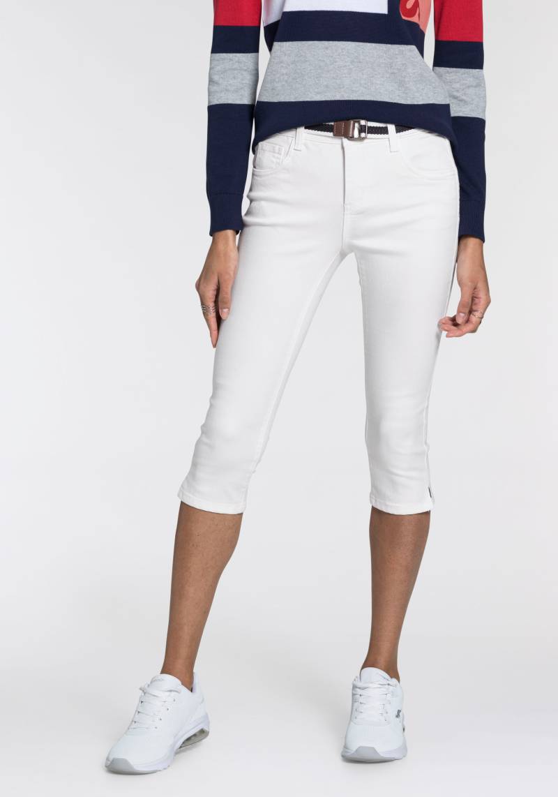 KangaROOS Caprijeans »CAPRI-JEANS mit Gürtel«, (Set, mit abnehmbarem Gürtel), mit passendem Gürtel von KangaROOS