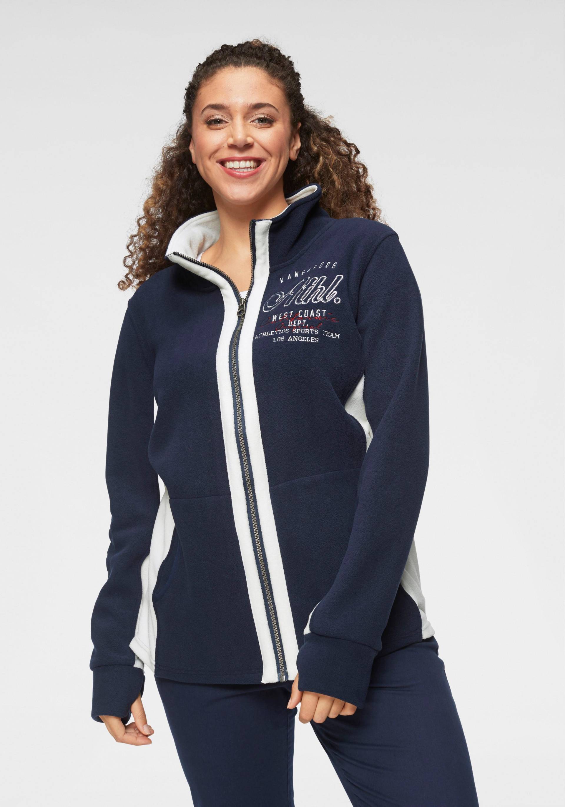 KangaROOS Fleecejacke, ohne Kapuze, für kalte Tage, schnelltrocknend, wärmend, figurbetonter Schnitt KangaROOS Fleecejacke, ohne Kapuze, für kalte Tage, schnelltrocknend, wärmend, figurbetonter Schnitt von KangaROOS