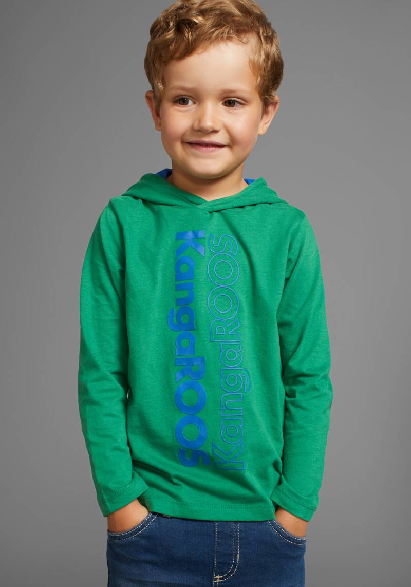 KangaROOS Kapuzenshirt »Kleine Jungen«, Langarm, Basic-Passform, bedruckt, aus 100% Baumwolle von KangaROOS