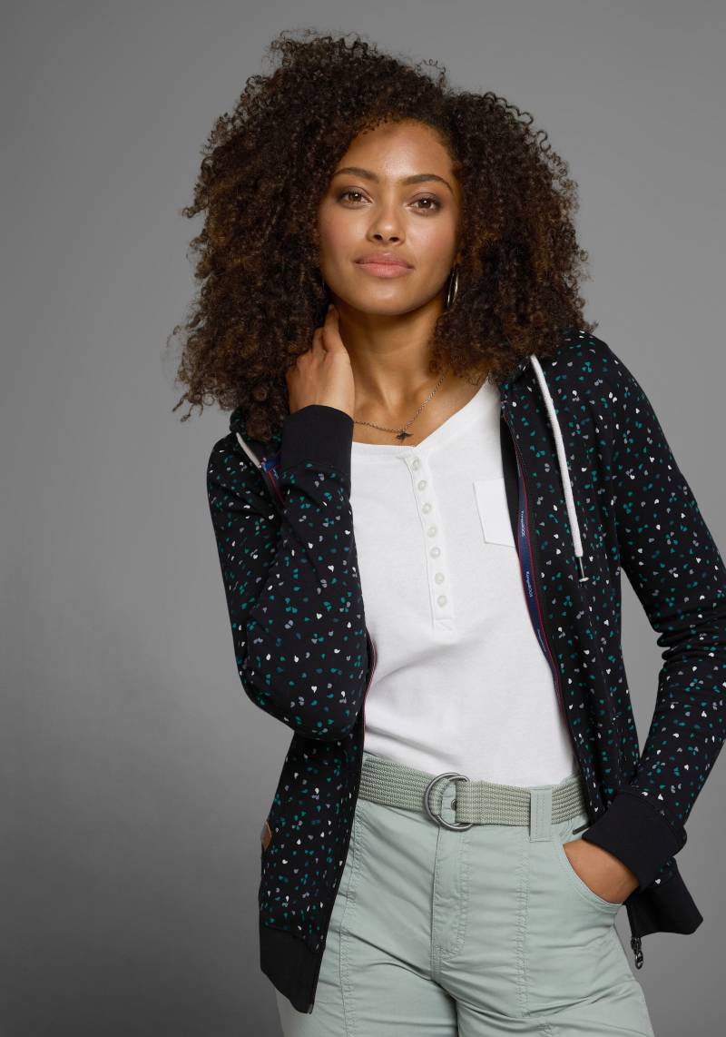 KangaROOS Kapuzensweatjacke, mit sportlichem Minimal-Print von KangaROOS