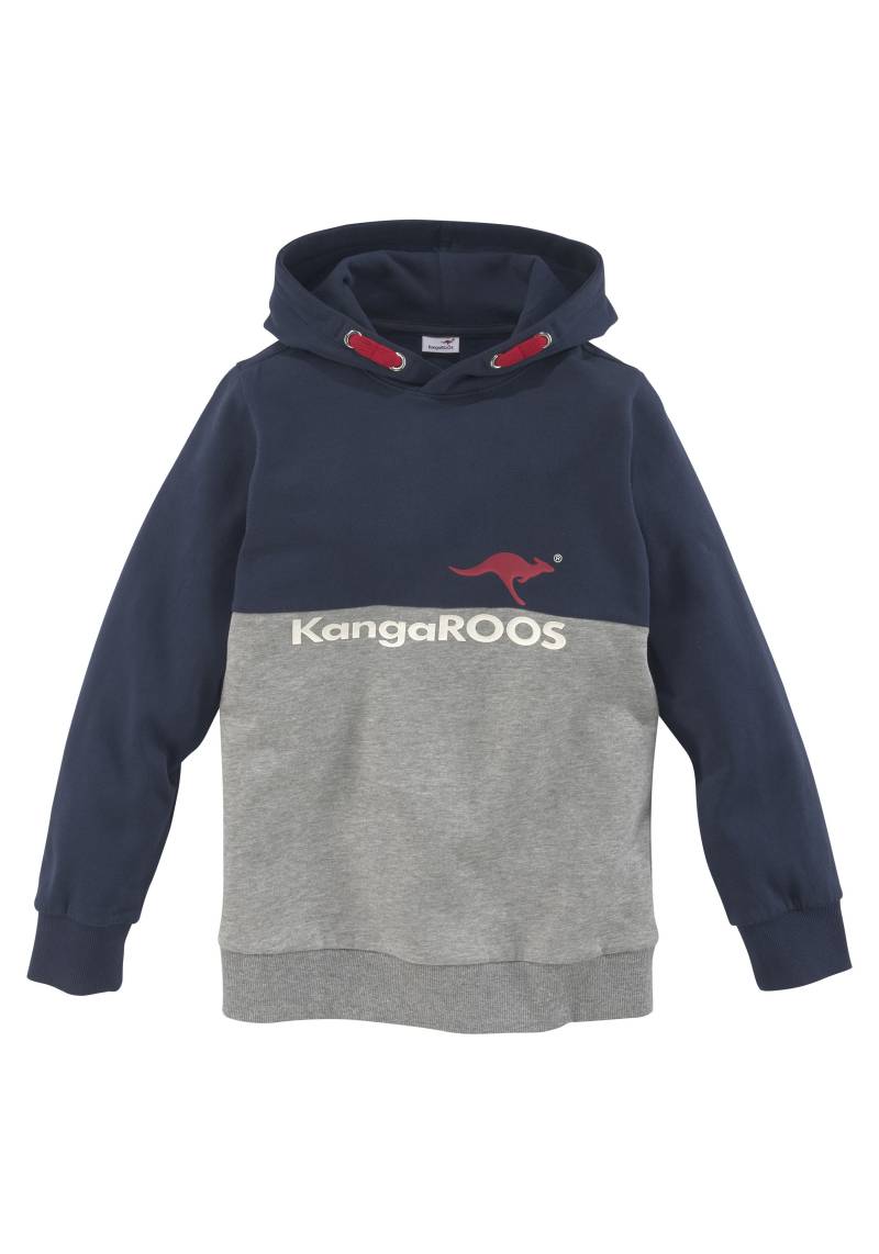 KangaROOS Kapuzensweatshirt »Colorblocking«, Langarm, mehrfarbig, mit Logodruck, aus Baumwolle von KangaROOS