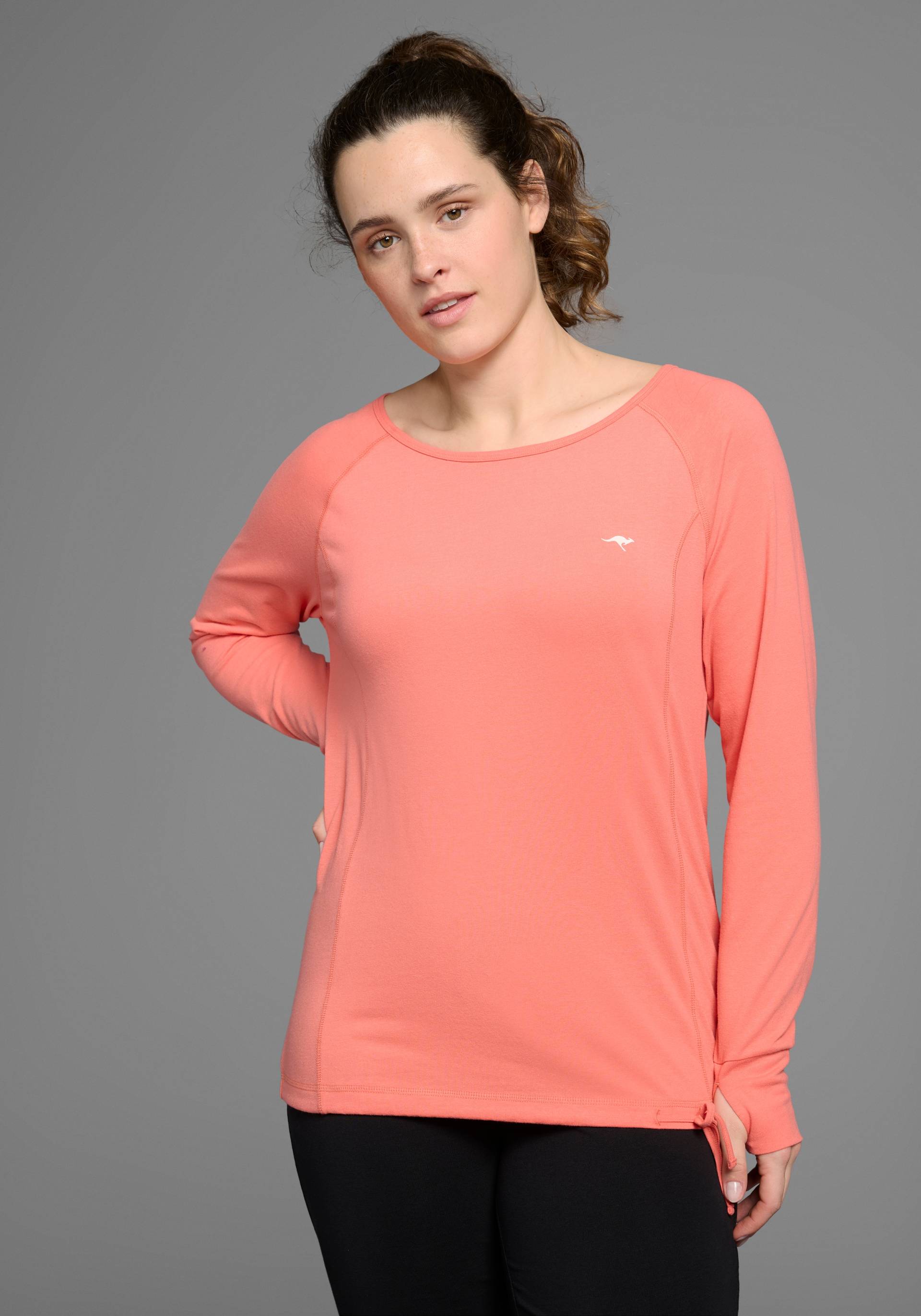 KangaROOS Langarmshirt, Langarm, für Büro und Freizeit, aus Baumwollmischung von KangaROOS