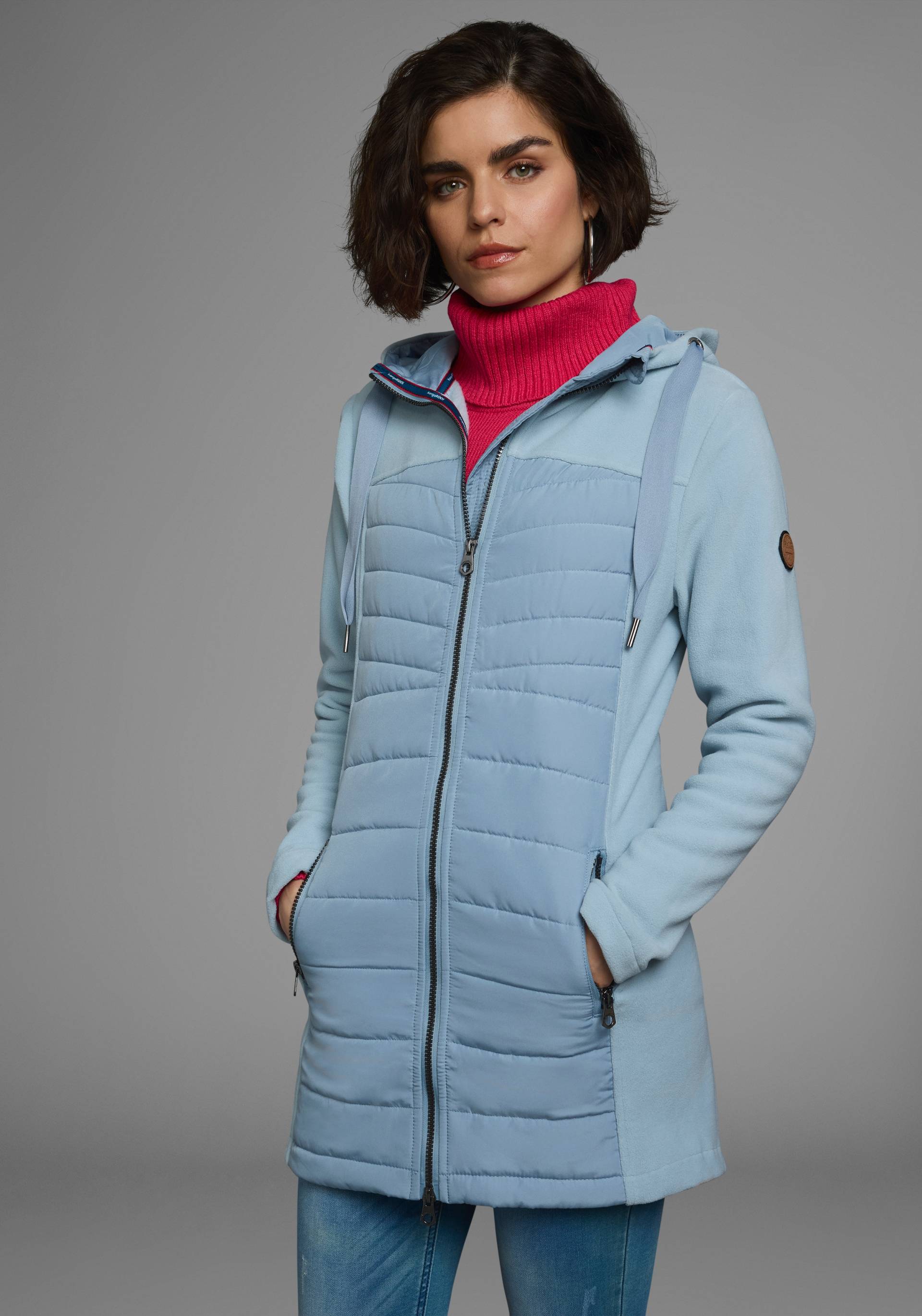KangaROOS Langjacke, mit Kapuze, leichter Webstoff, figurbetonter Schnitt, mit Kapuze KangaROOS Langjacke, mit Kapuze, leichter Webstoff, figurbetonter Schnitt, mit Kapuze von KangaROOS