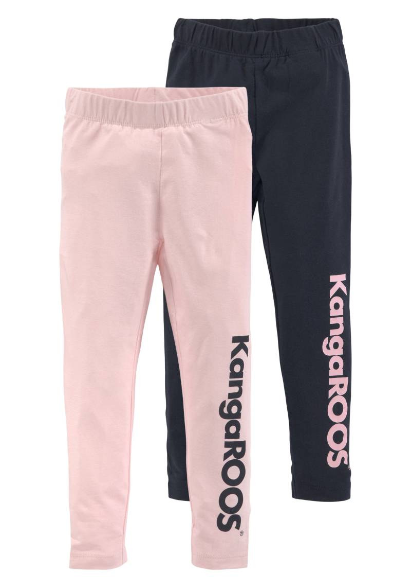 KangaROOS Leggings »2er Pack Leggings mit Kangaroos Schriftzug«, (Packung, 2 tlg.), Für kleine Mädchen von KangaROOS