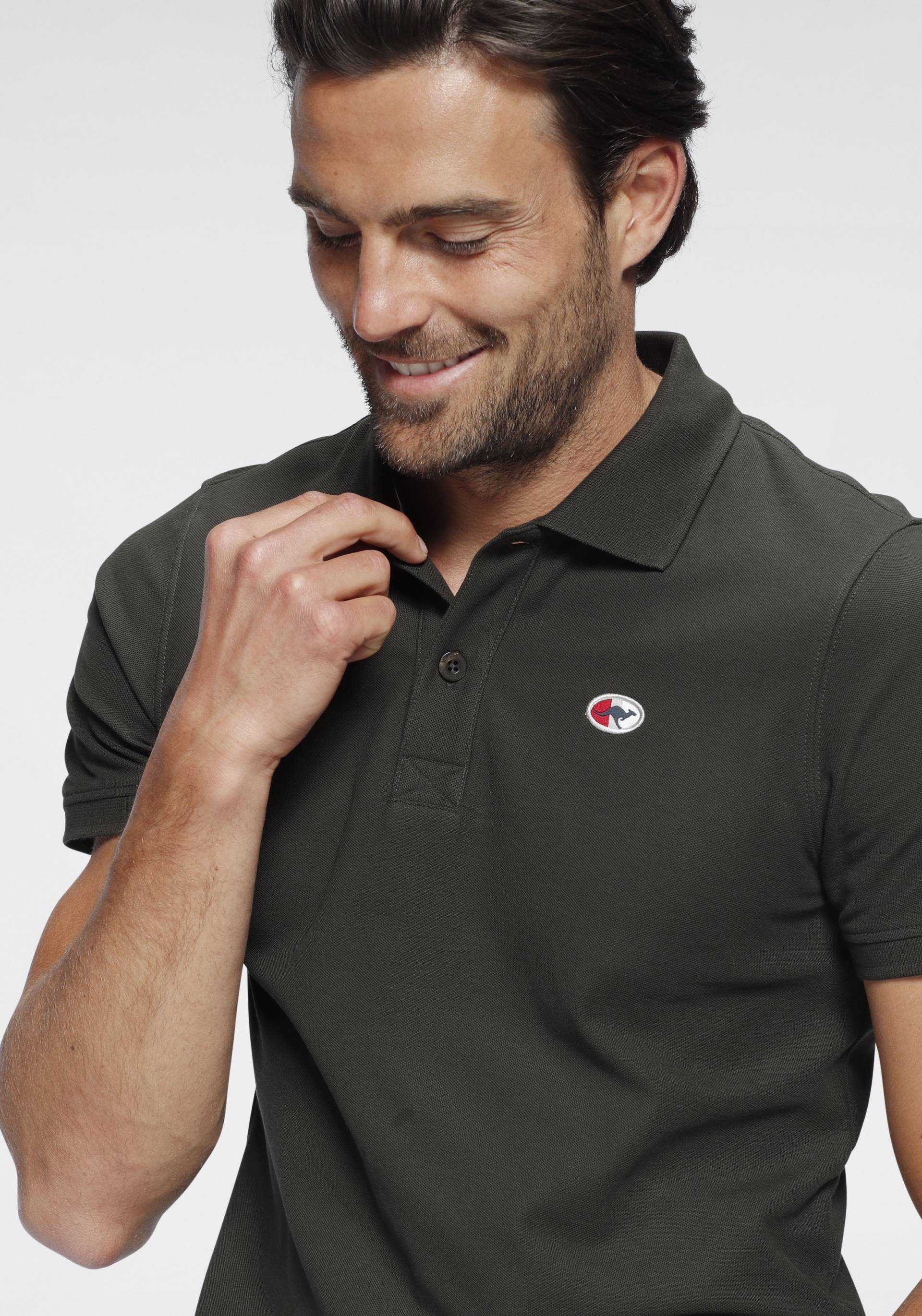 KangaROOS Poloshirt, Kurzarm, mit Polokragen, aus Piqué-Stoff, aus 100% Baumwolle von KangaROOS