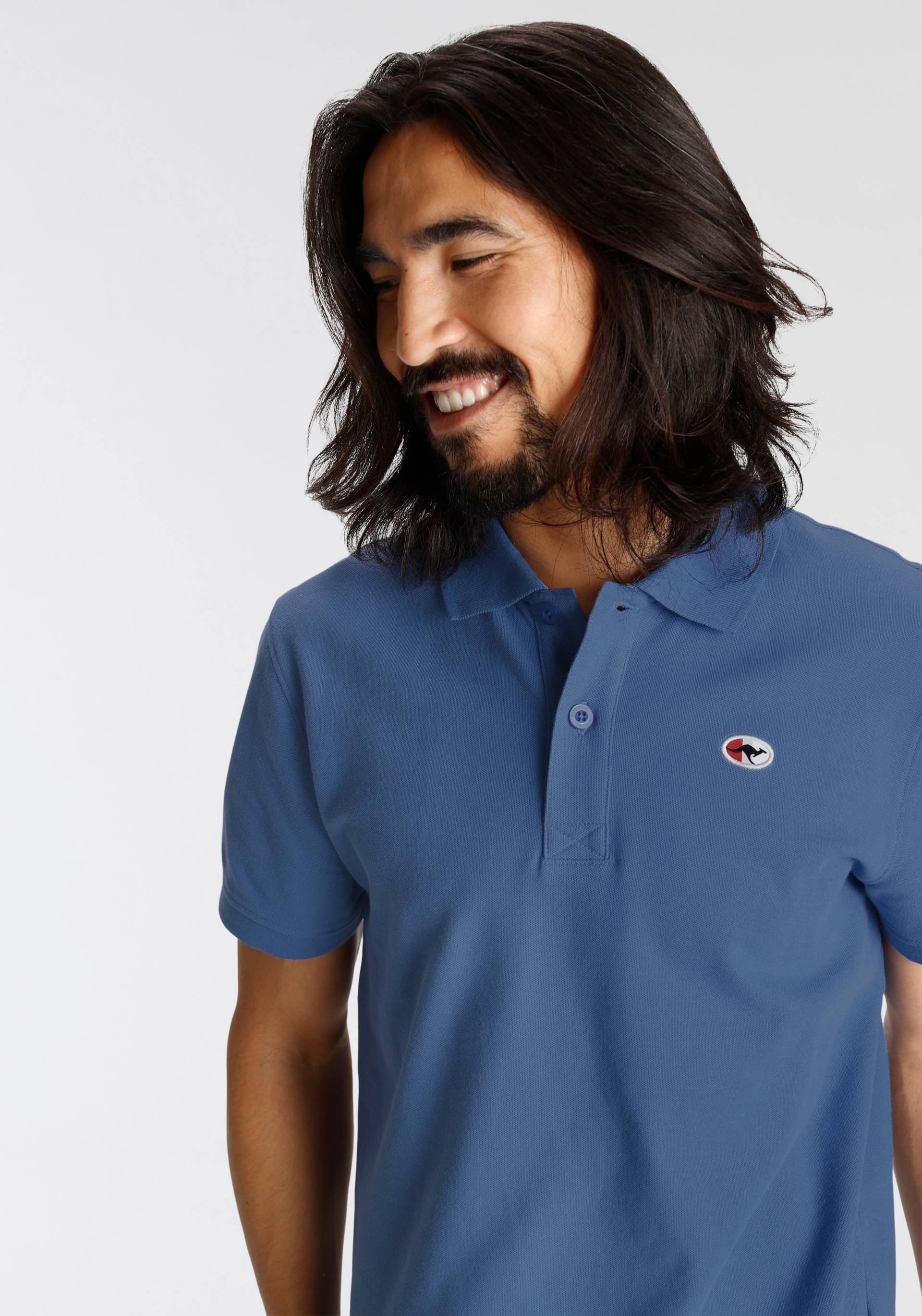KangaROOS Poloshirt, Kurzarm, mit Polokragen, aus Piqué-Stoff, aus 100% Baumwolle von KangaROOS
