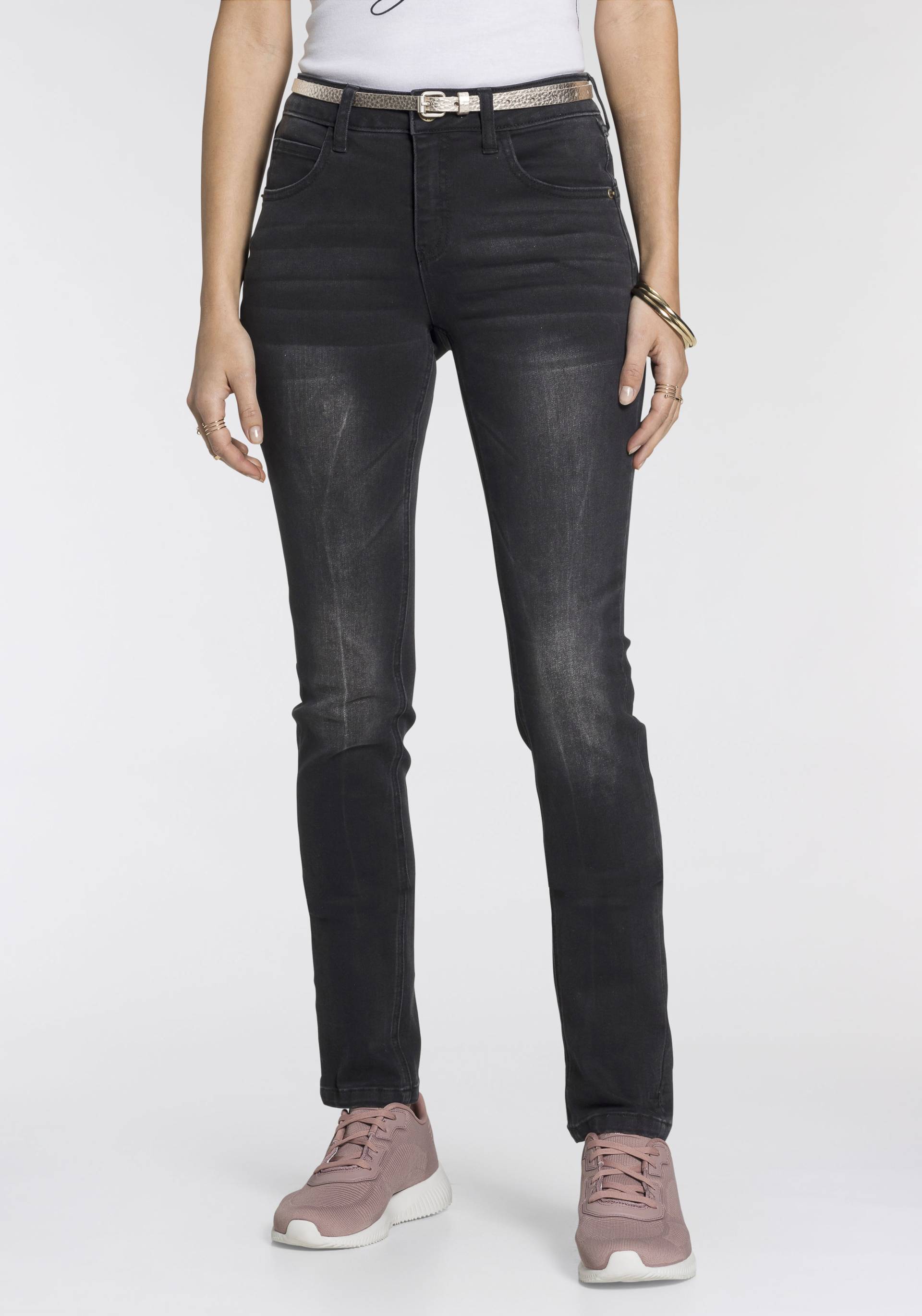 KangaROOS Relax-fit-Jeans »RELAX-FIT HIGH WAIST«, knöchelfreie Schnittform, krempelbare Beinabschlüsse von KangaROOS