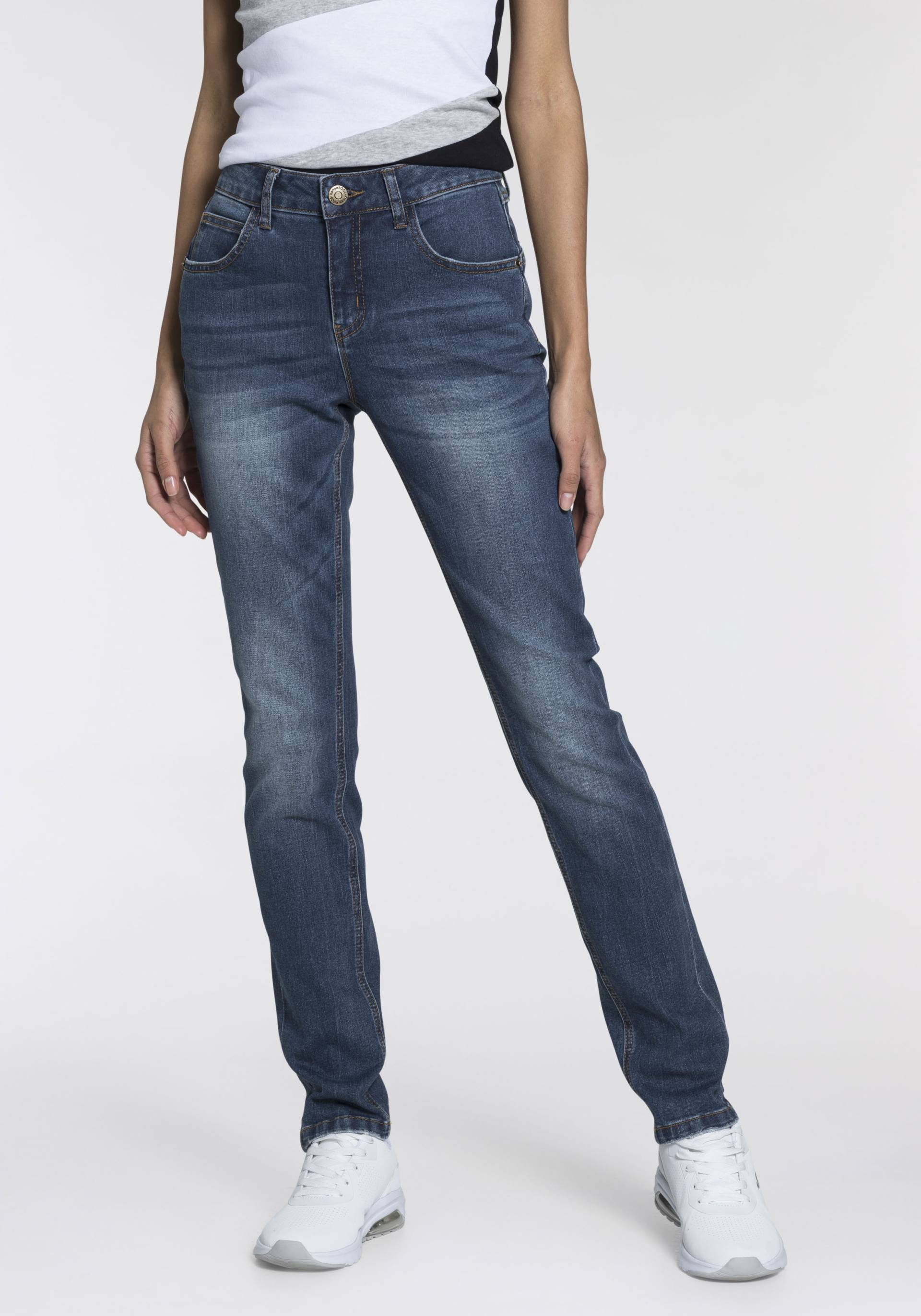 KangaROOS Relax-fit-Jeans »RELAX-FIT HIGH WAIST«, knöchelfreie Schnittform, krempelbare Beinabschlüsse KangaROOS Relax-fit-Jeans »RELAX-FIT HIGH WAIST«, knöchelfreie Schnittform, krempelbare Beinabschlüsse von KangaROOS