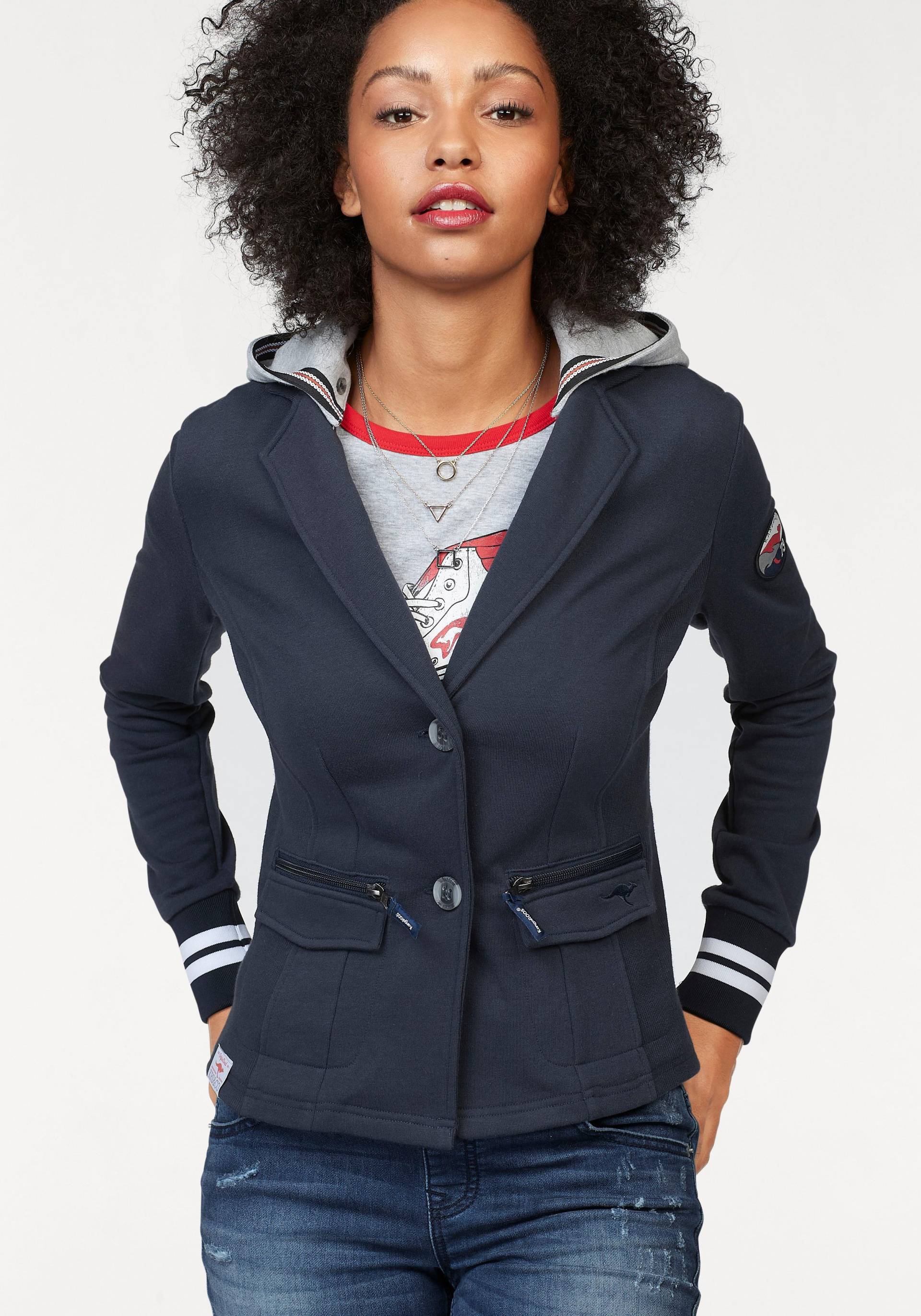 KangaROOS Sweatblazer, mit vielen Details und abnehmbarer Kapuze KangaROOS Sweatblazer, mit vielen Details und abnehmbarer Kapuze von KangaROOS