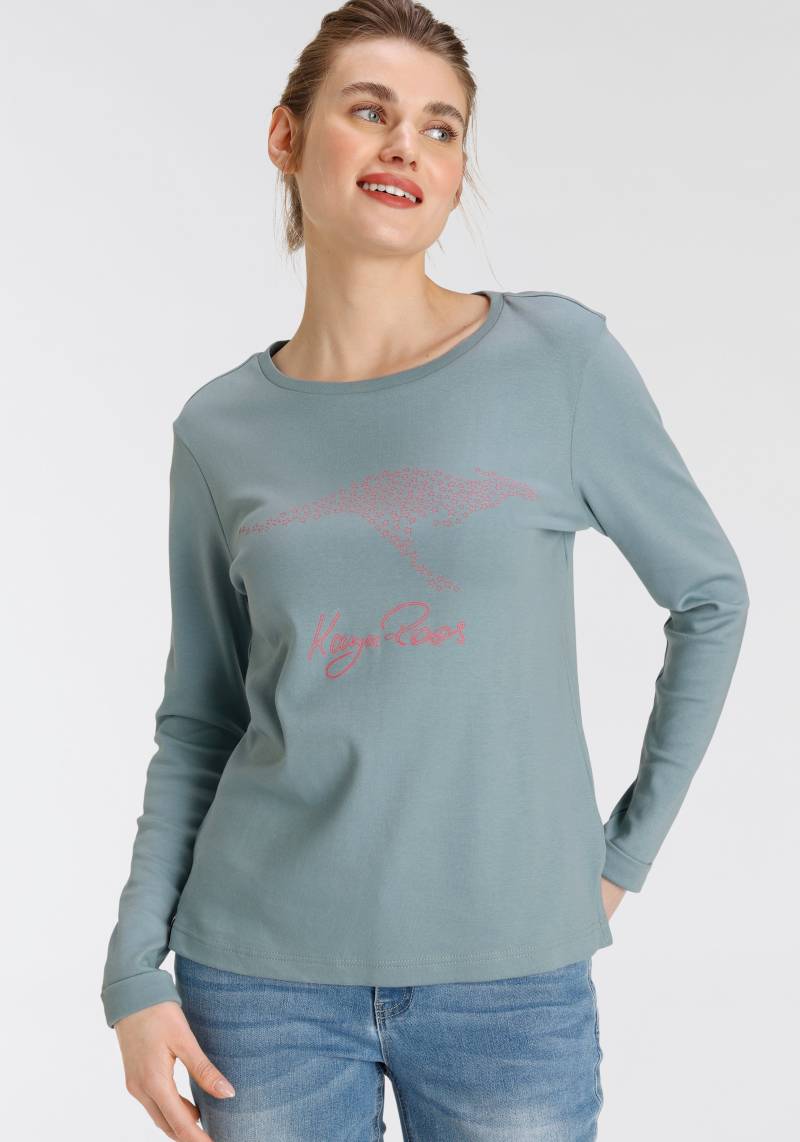 KangaROOS Sweatshirt, Langarm, figurumspielend, unifarben, mit Rundhalsausschnitt von KangaROOS