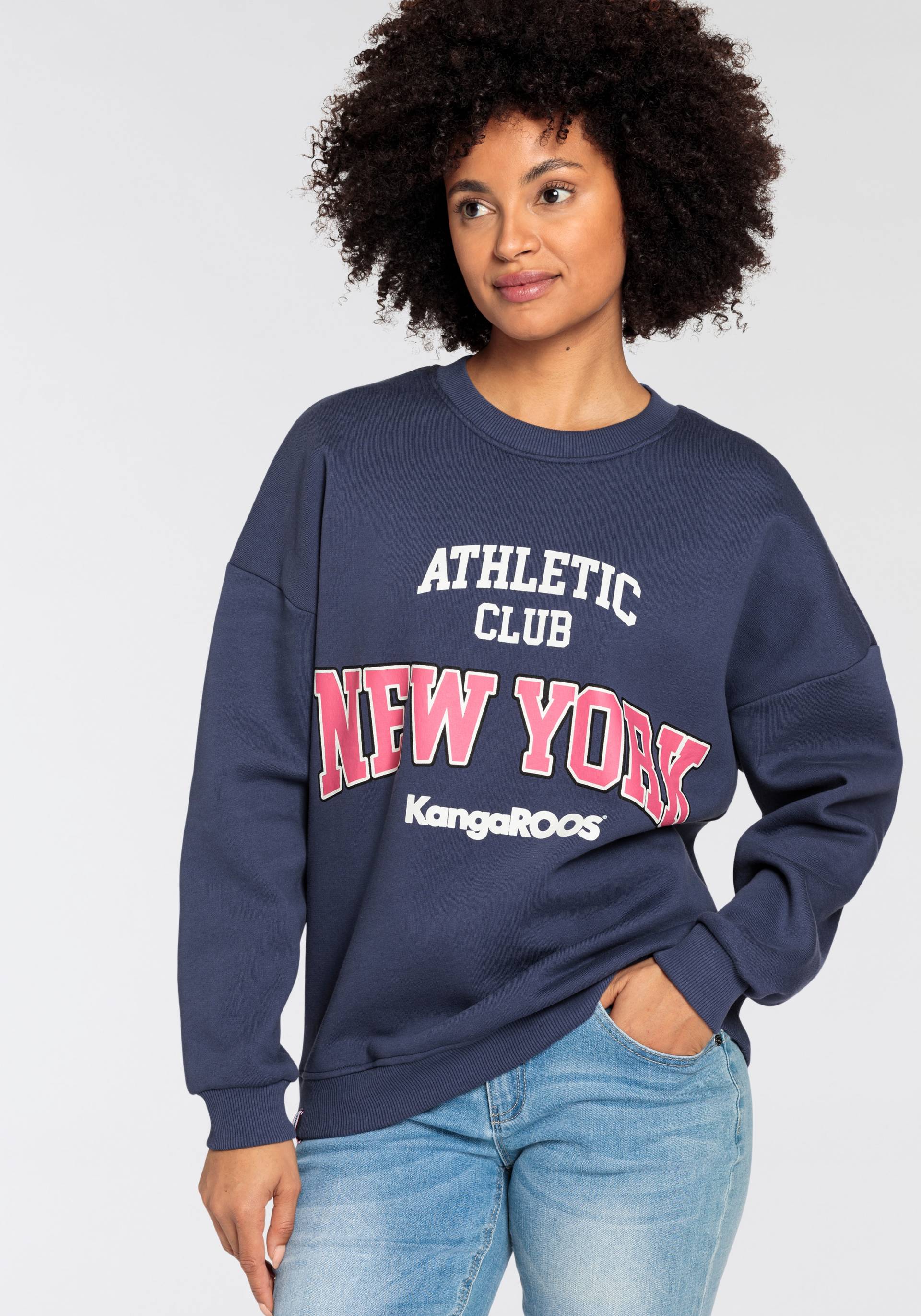 KangaROOS Sweatshirt, mit grossem Logodruck im College-Style von KangaROOS