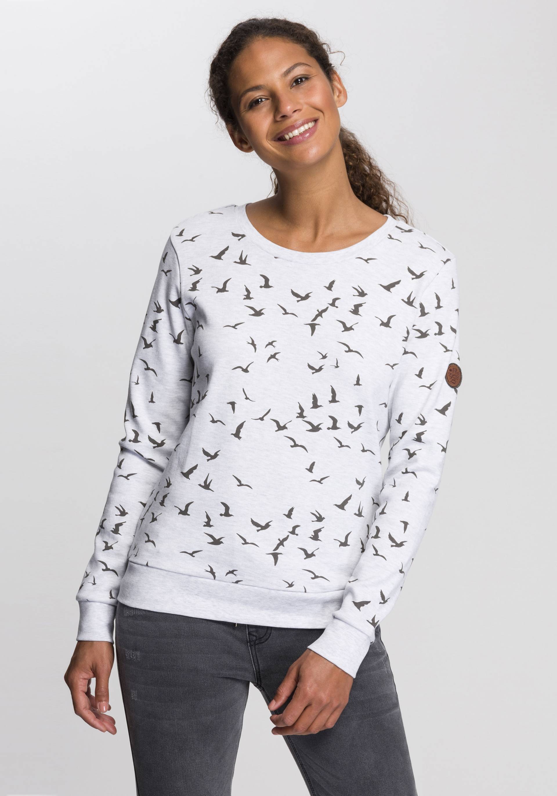 KangaROOS Sweatshirt, mit modischem Minimal-Allover-Print von KangaROOS