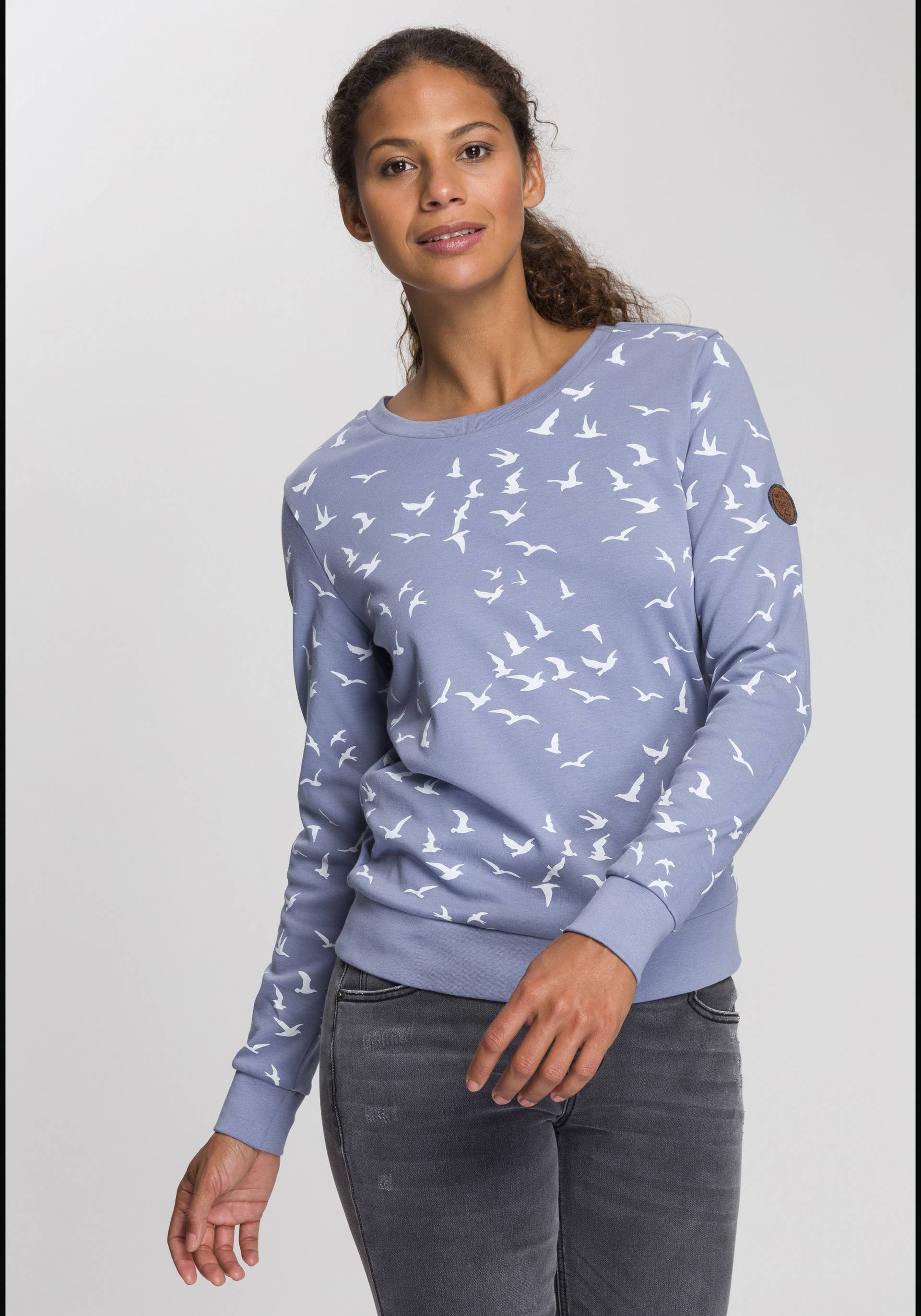 KangaROOS Sweatshirt, mit modischem Minimal-Allover-Print von KangaROOS