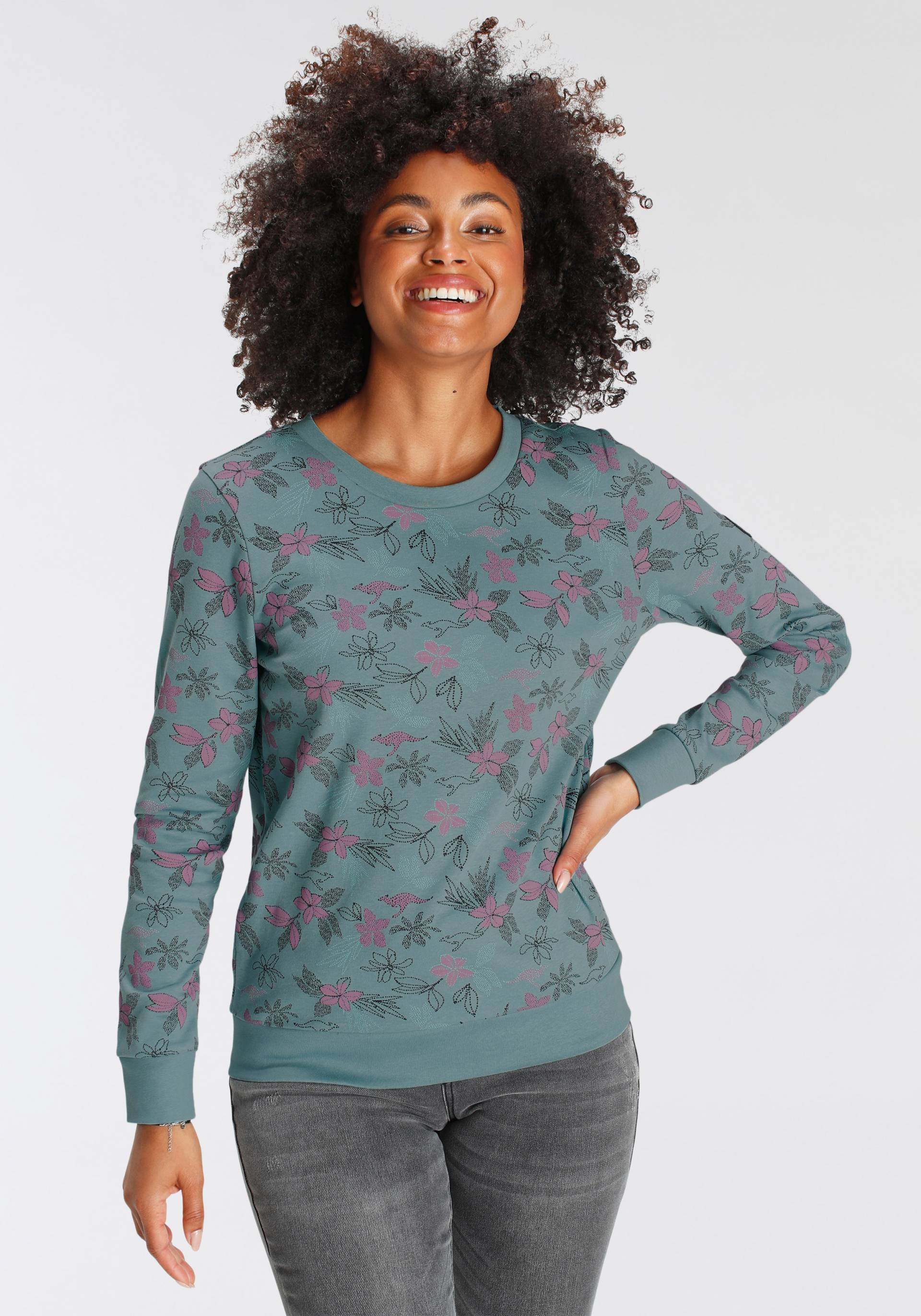 KangaROOS Sweatshirt, mit Blumen-Print - NEUE FARBEN von KangaROOS