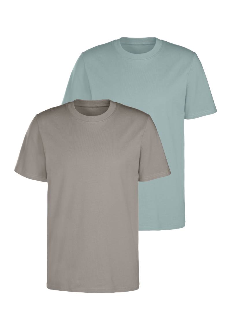 KangaROOS T-Shirt, (2er-Pack), Freizeitshirt mit Kurzarm, Rundhals aus reine Baumwolle von KangaROOS