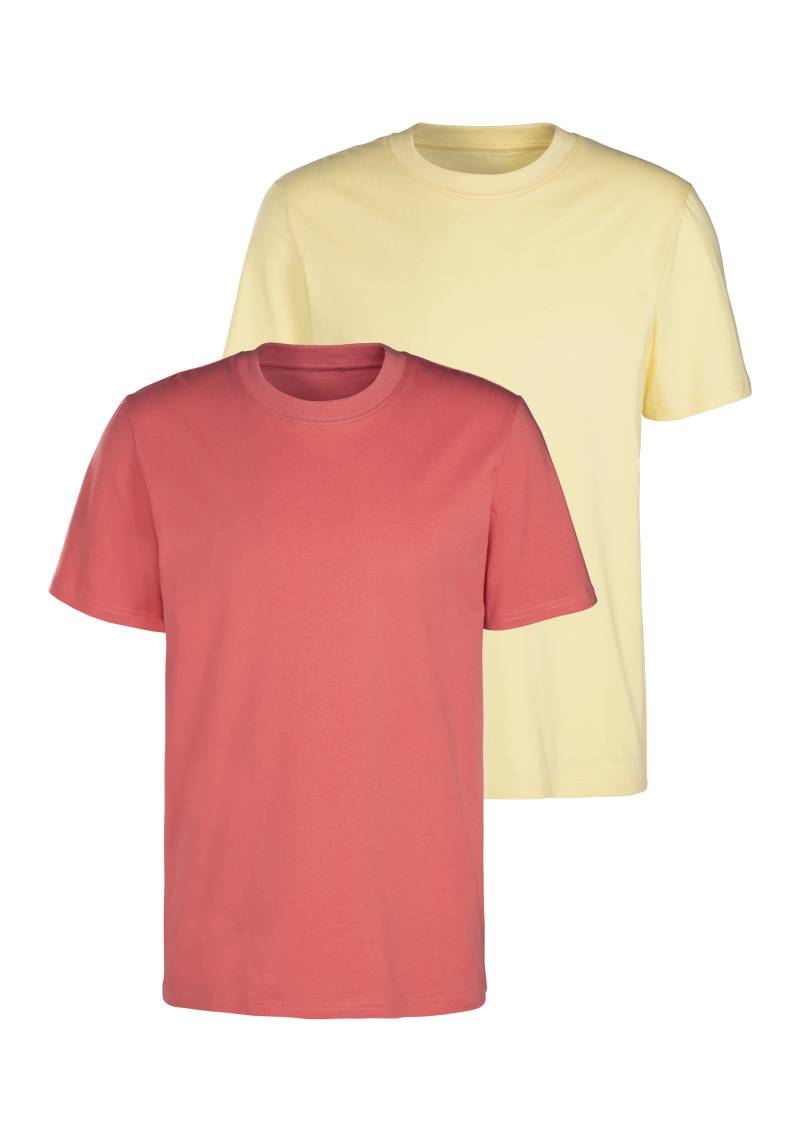 KangaROOS T-Shirt, (2er-Pack), Freizeitshirt mit Kurzarm, Rundhals aus reine Baumwolle von KangaROOS