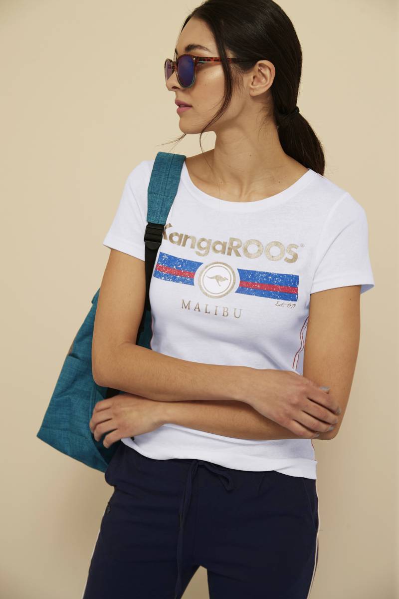 KangaROOS T-Shirt, mit Label Metallic Print von KangaROOS