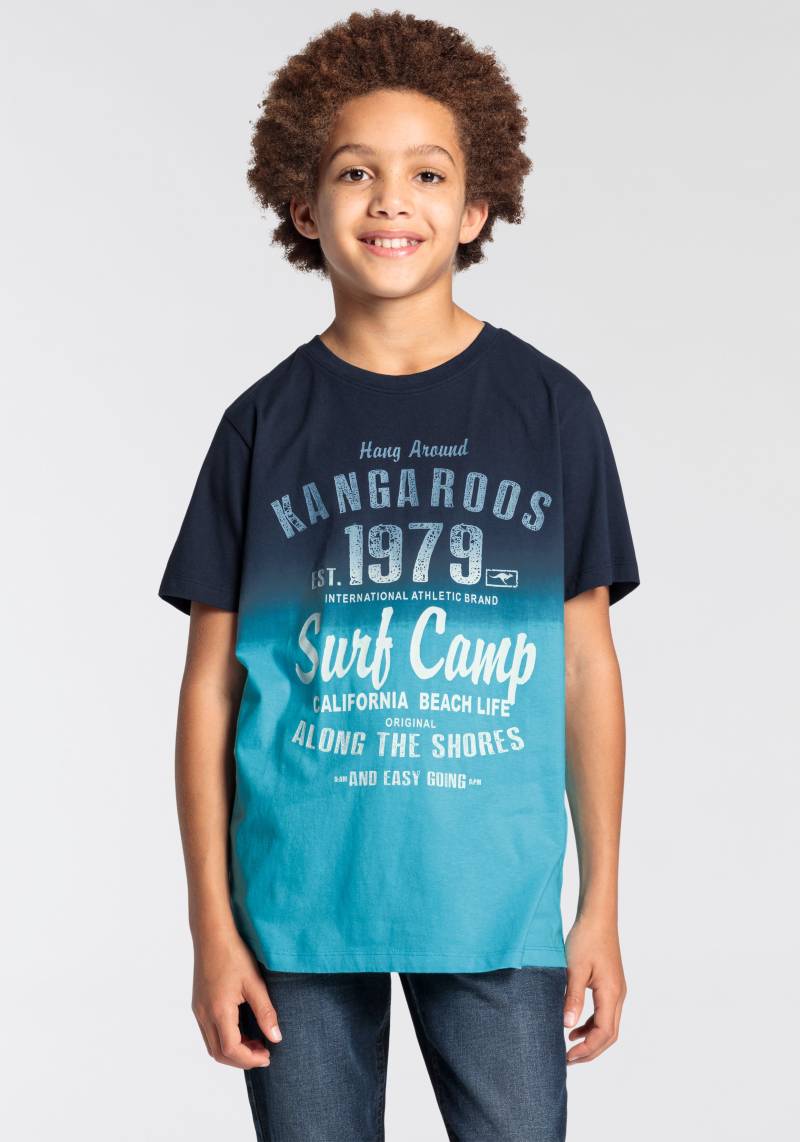 KangaROOS T-Shirt »Kangaroos Jungen«, Kurzarm, Basic-Passform, mit coolem Logodruck von KangaROOS