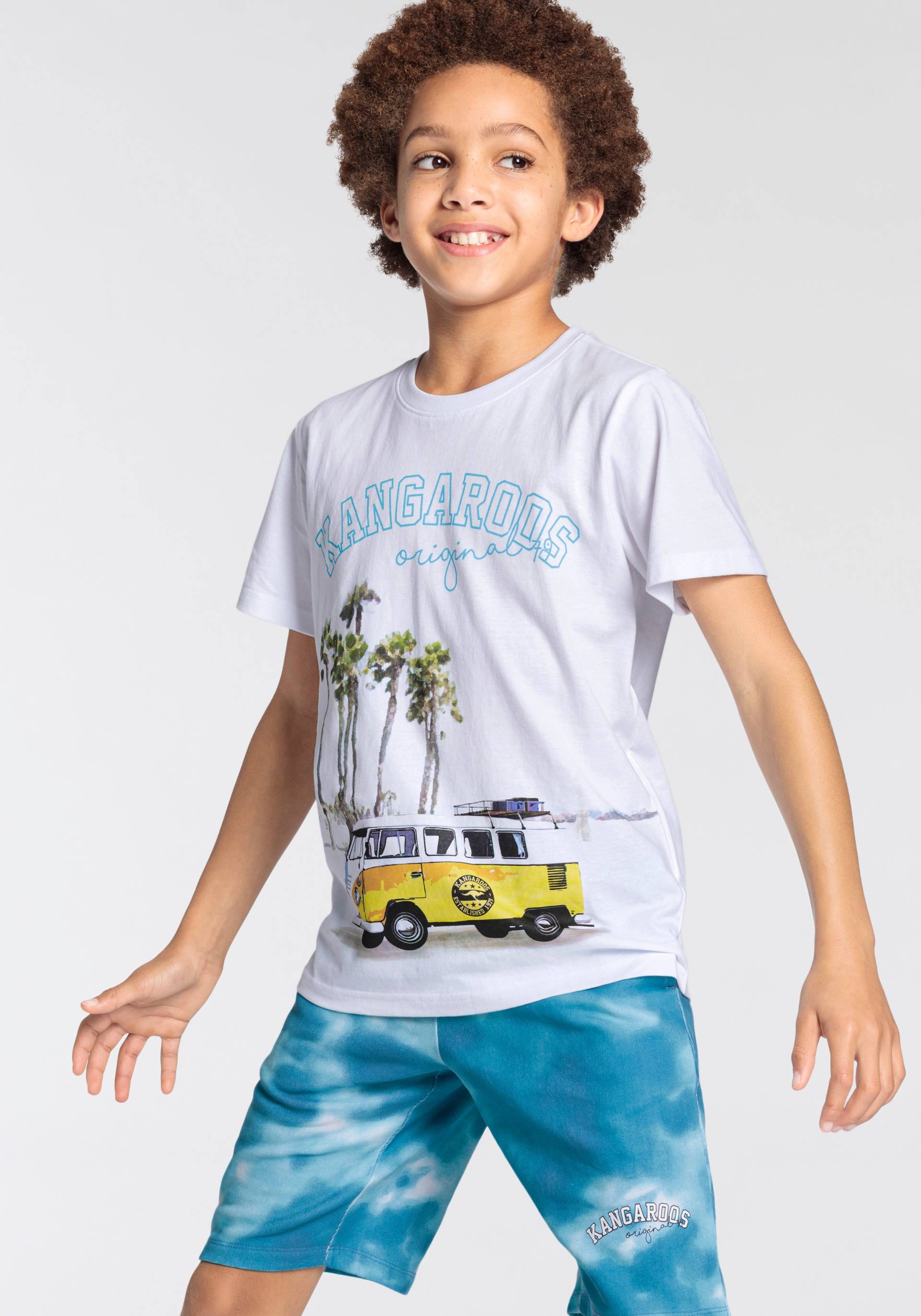 KangaROOS T-Shirt »Kangaroos Jungen«, Mit grossem Frontprint von KangaROOS