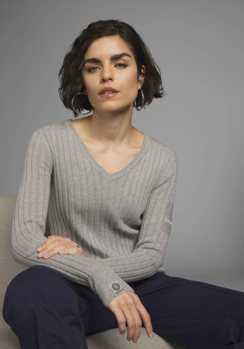 KangaROOS V-Ausschnitt-Pullover, in breit geripptem Feinstrick von KangaROOS