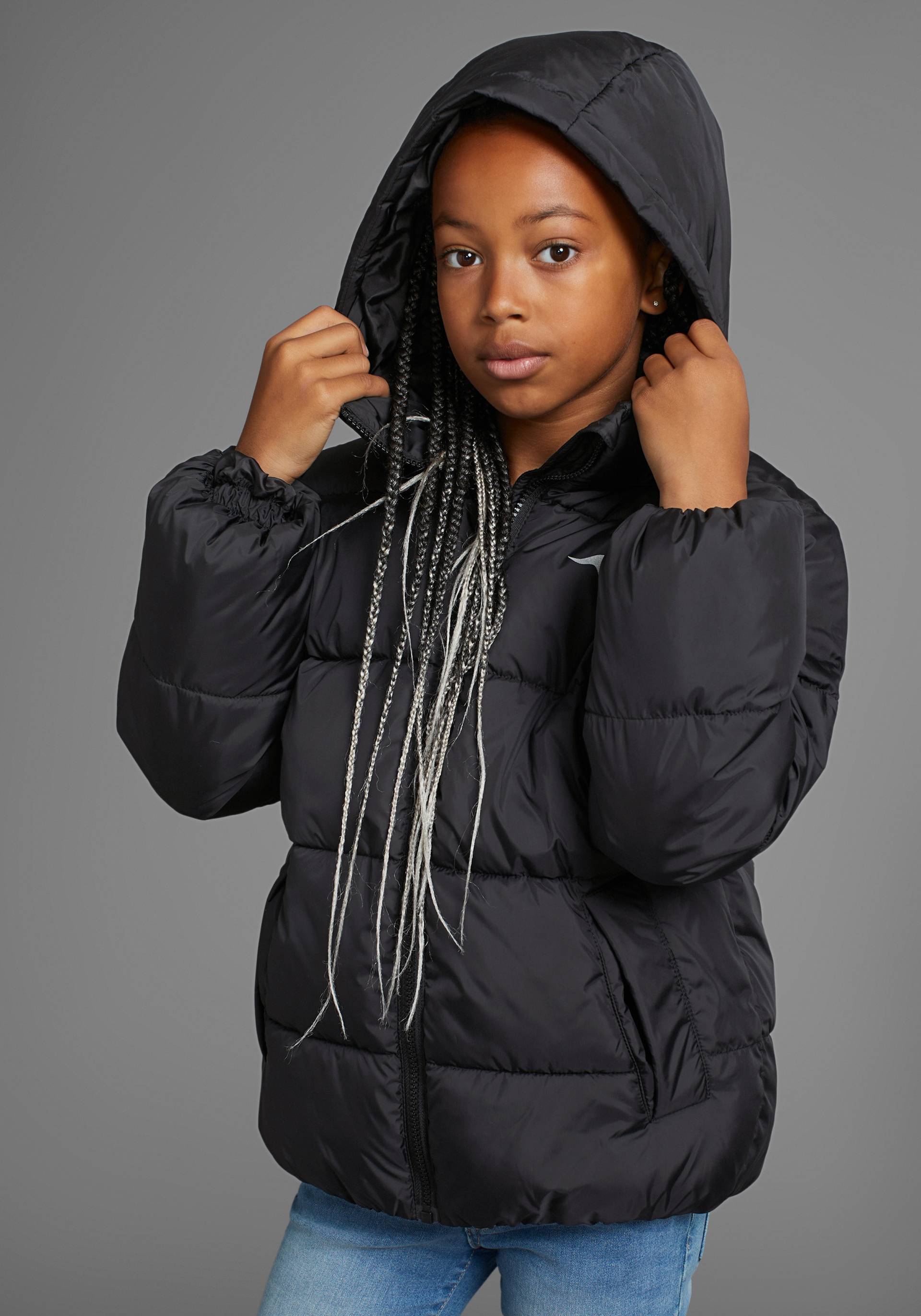 KangaROOS Winterjacke »Outdoor Steppjacke für Mädchen«, mit Kapuze, Steppjacke mit reflektierenden Details von KangaROOS