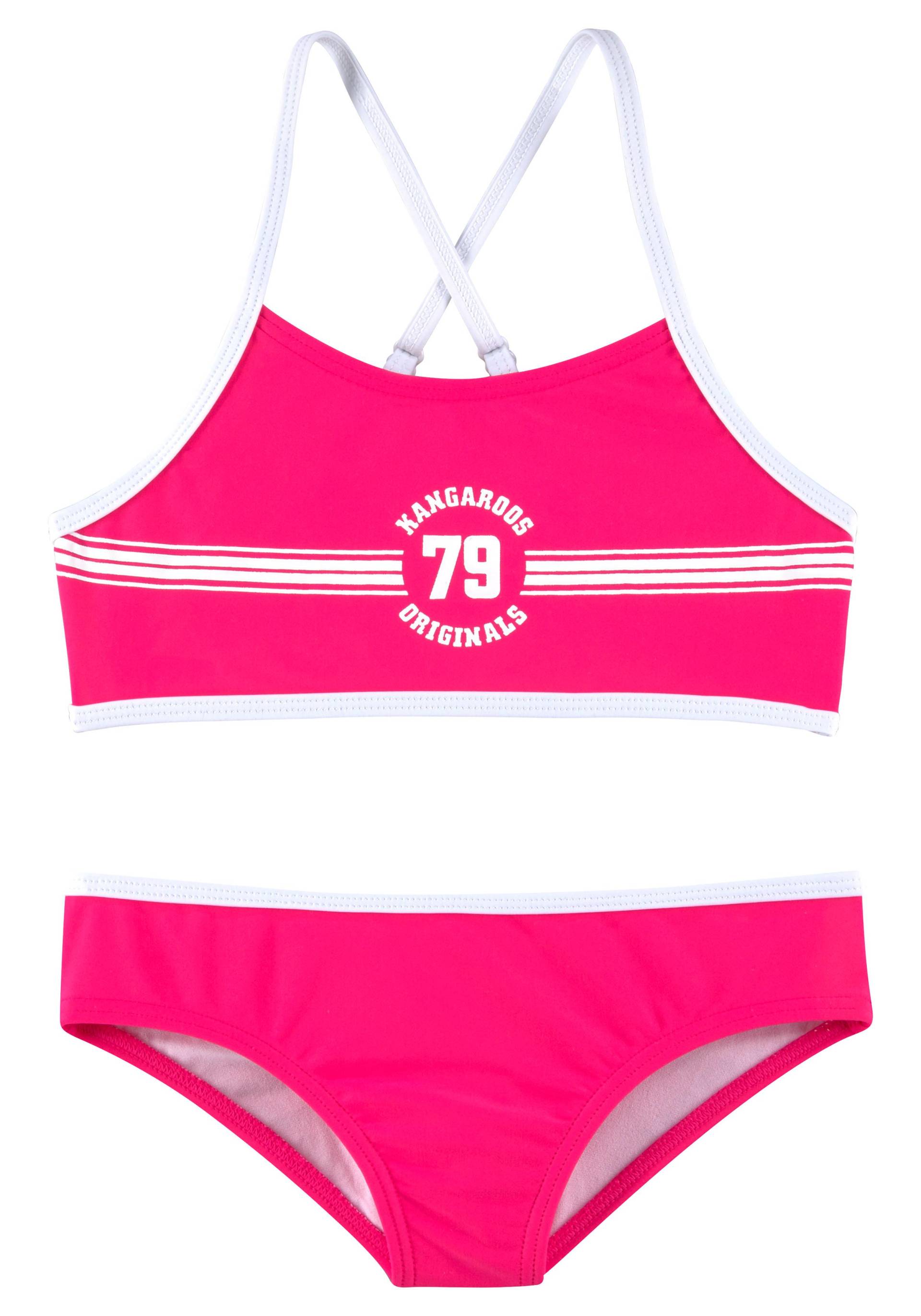 KangaROOS Bustier-Bikini »Sporty«, mit sportlichem Frontdruck von Kangaroos