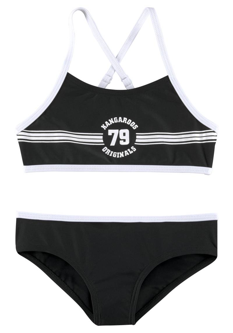 KangaROOS Bustier-Bikini »Sporty«, mit sportlichem Frontdruck von Kangaroos