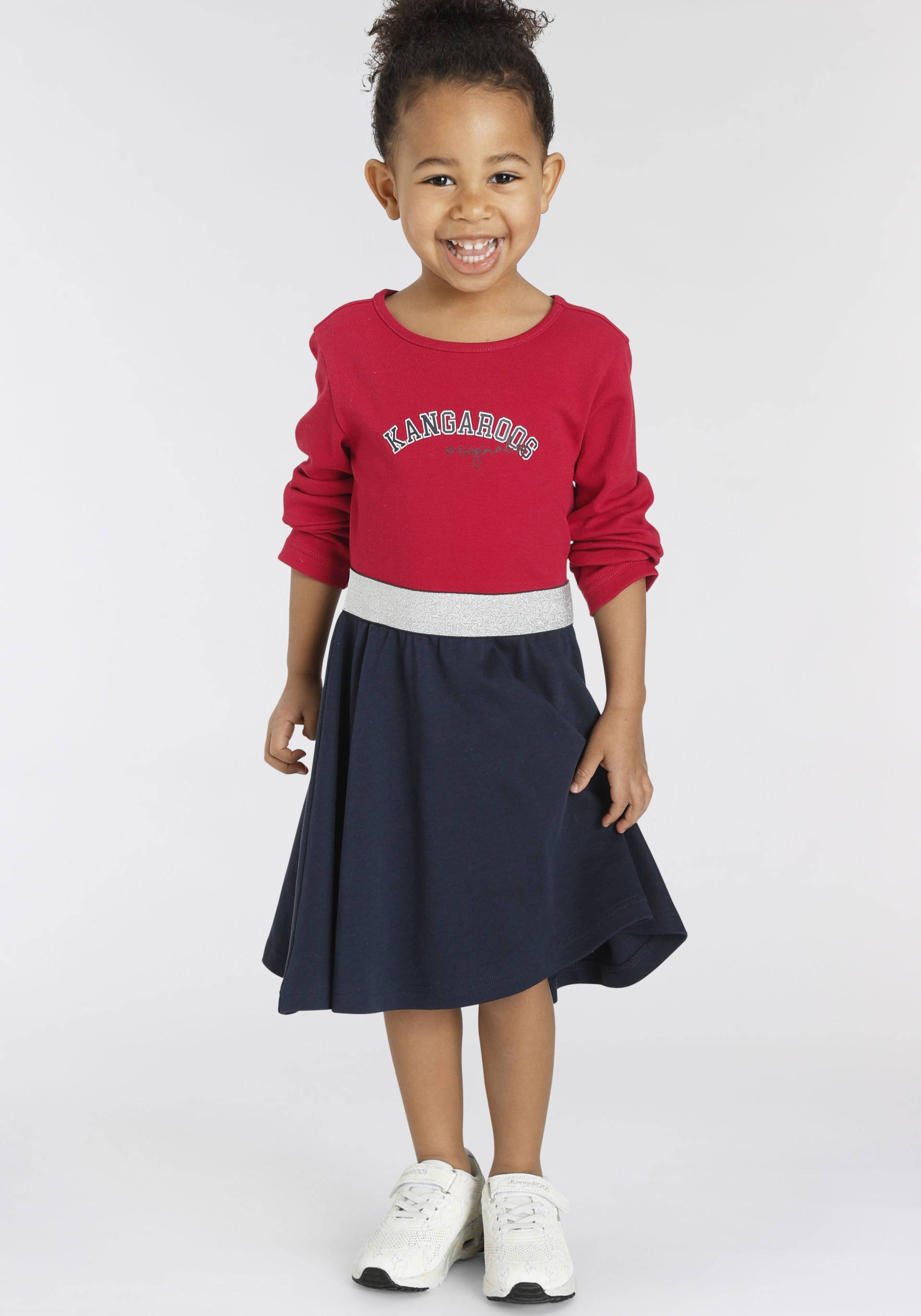 KangaROOS Jerseykleid »Kleine Mädchen«, festlich, kniefrei, aus Jersey, langärmlig KangaROOS Jerseykleid »Kleine Mädchen«, festlich, kniefrei, aus Jersey, langärmlig von Kangaroos