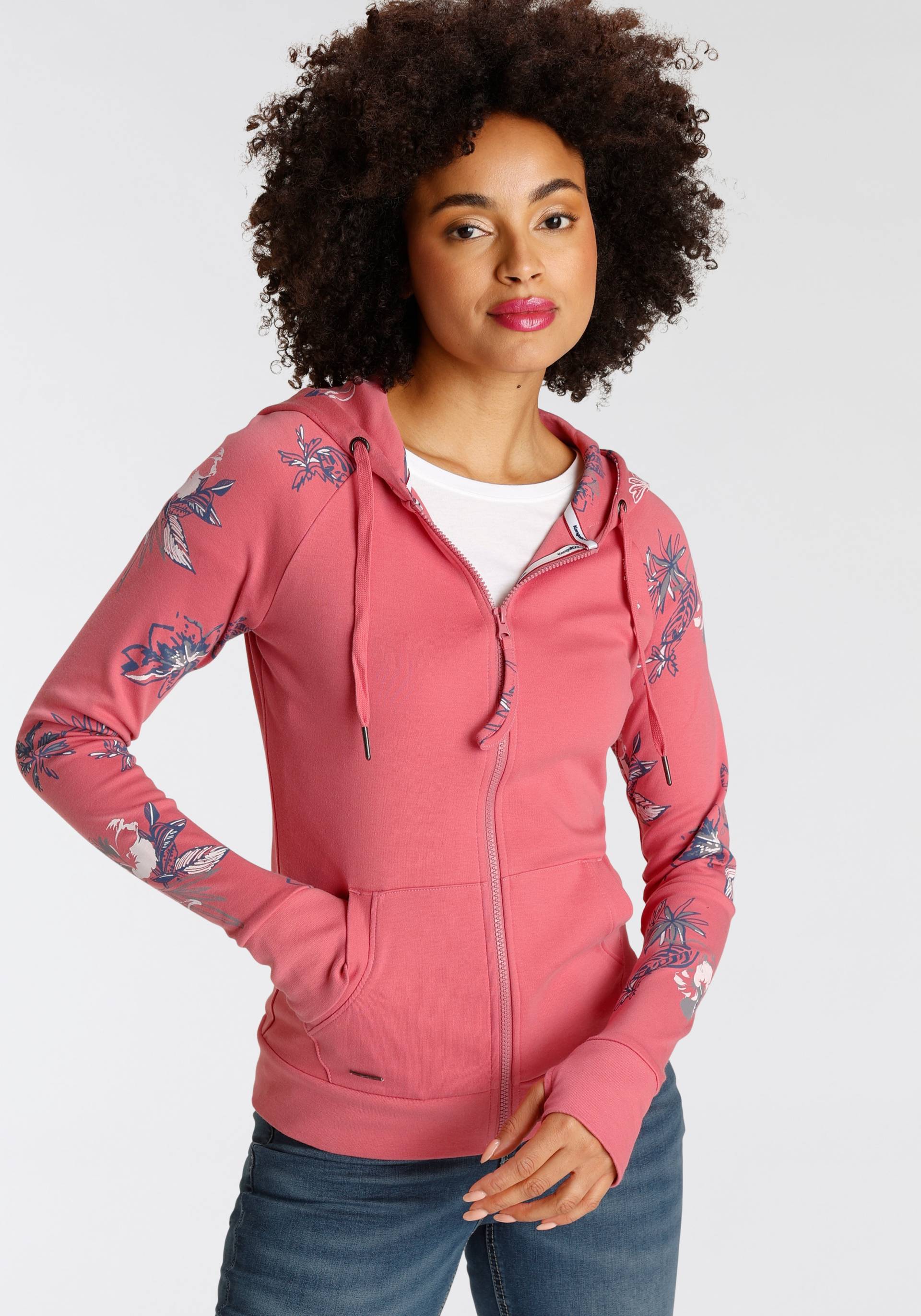 KangaROOS Kapuzensweatjacke, mit blumigem Druck im Hawaii-Look KangaROOS Kapuzensweatjacke, mit blumigem Druck im Hawaii-Look von Kangaroos