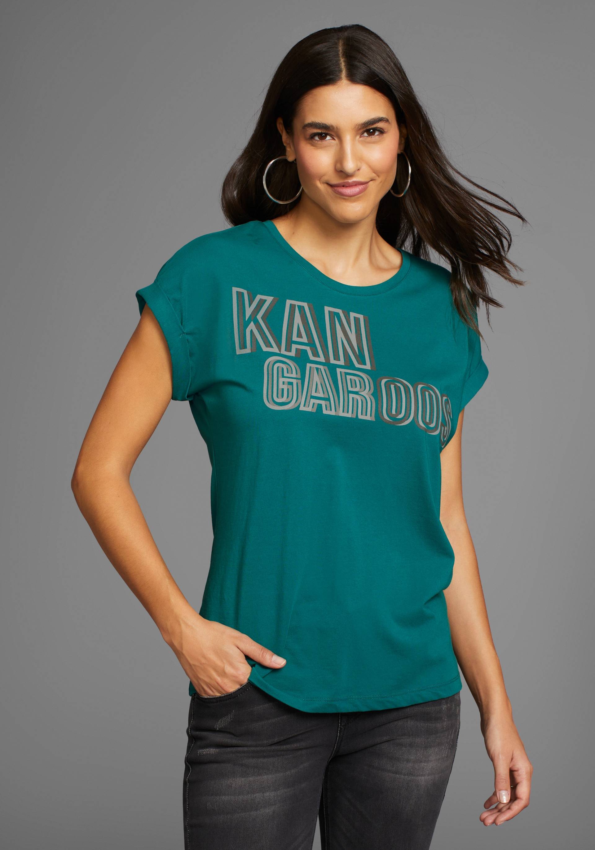 KangaROOS Kurzarmshirt, mit Placement-Print KangaROOS Kurzarmshirt, mit Placement-Print von Kangaroos