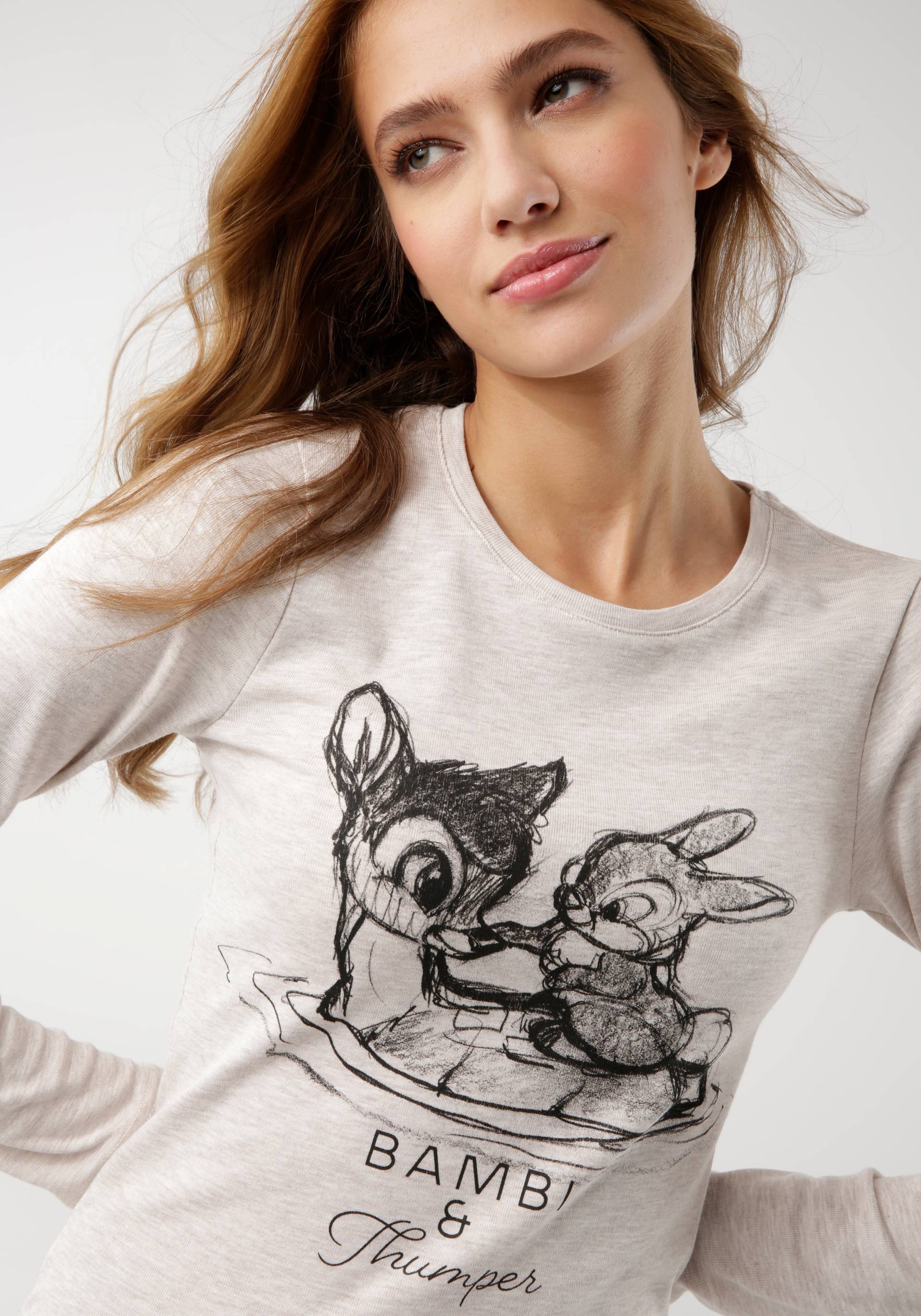 KangaROOS Langarmshirt »Bambi & Klopfer«, Langarm, sehr figurbetont, unifarben, Rundhalsausschnitt KangaROOS Langarmshirt »Bambi & Klopfer«, Langarm, sehr figurbetont, unifarben, Rundhalsausschnitt von Kangaroos