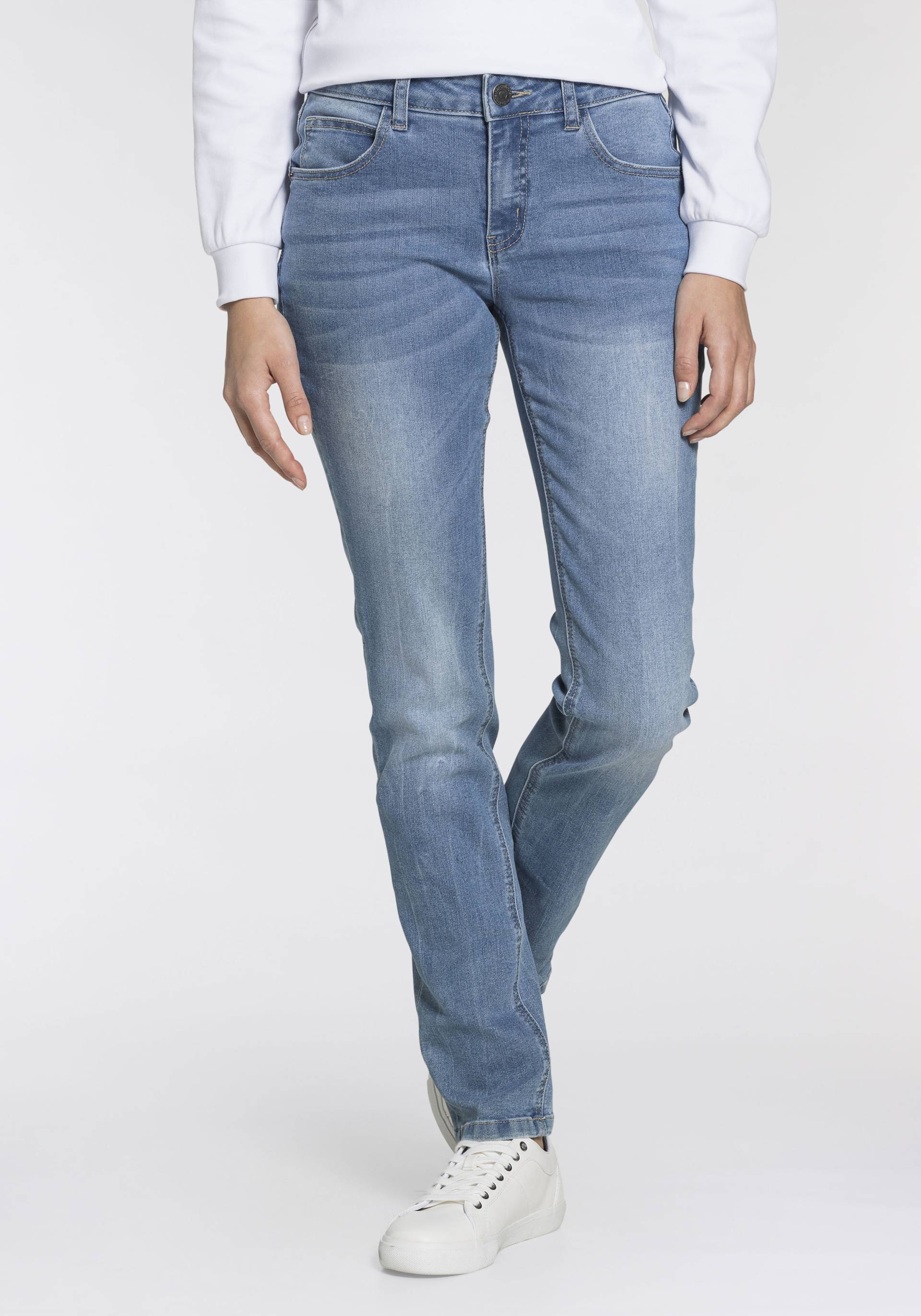 KangaROOS Relax-fit-Jeans »RELAX-FIT HIGH WAIST«, knöchelfreie Schnittform, krempelbare Beinabschlüsse KangaROOS Relax-fit-Jeans »RELAX-FIT HIGH WAIST«, knöchelfreie Schnittform, krempelbare Beinabschlüsse von Kangaroos