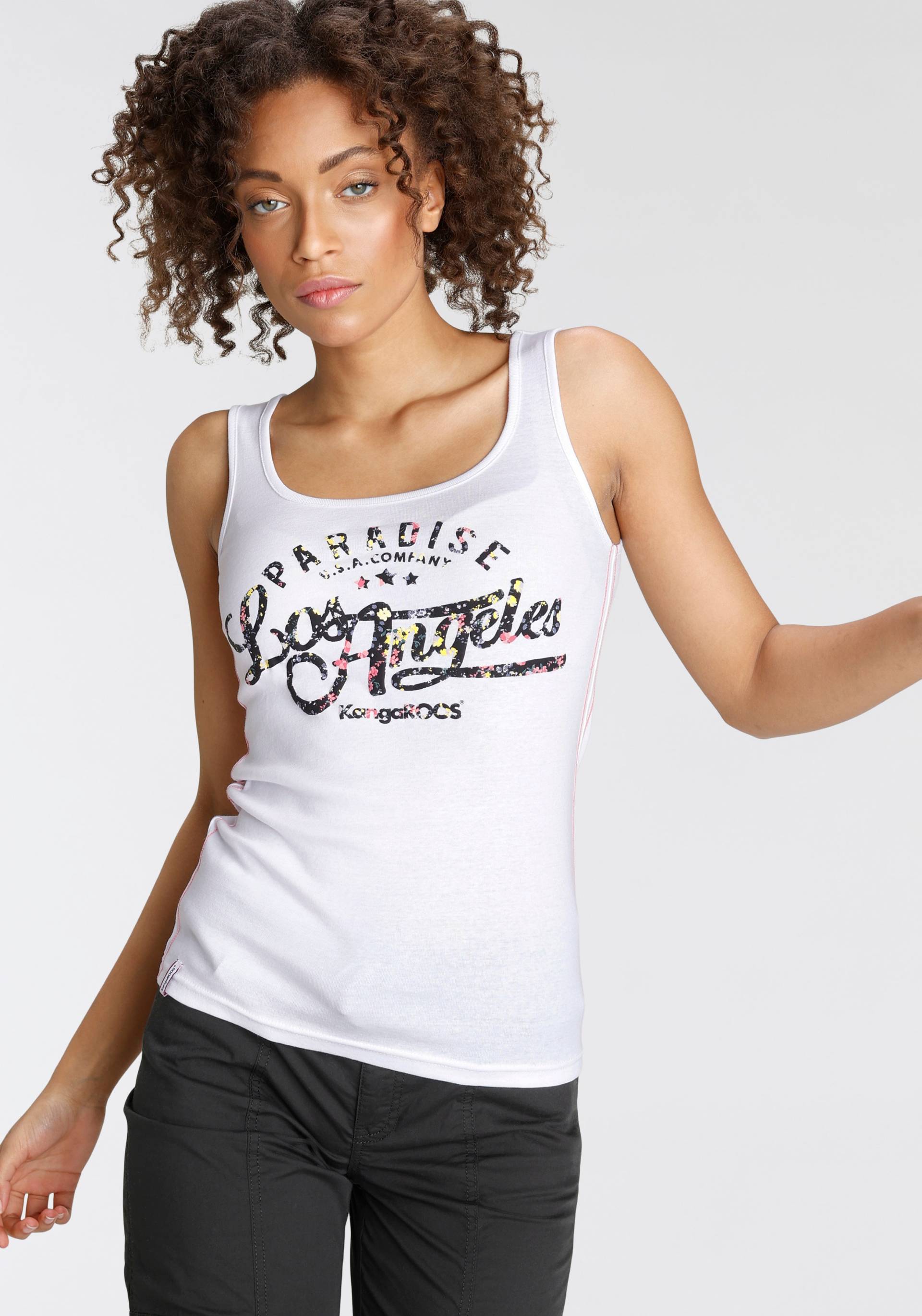 KangaROOS Tanktop, mit blumigem Puff-Print KangaROOS Tanktop, mit blumigem Puff-Print von Kangaroos