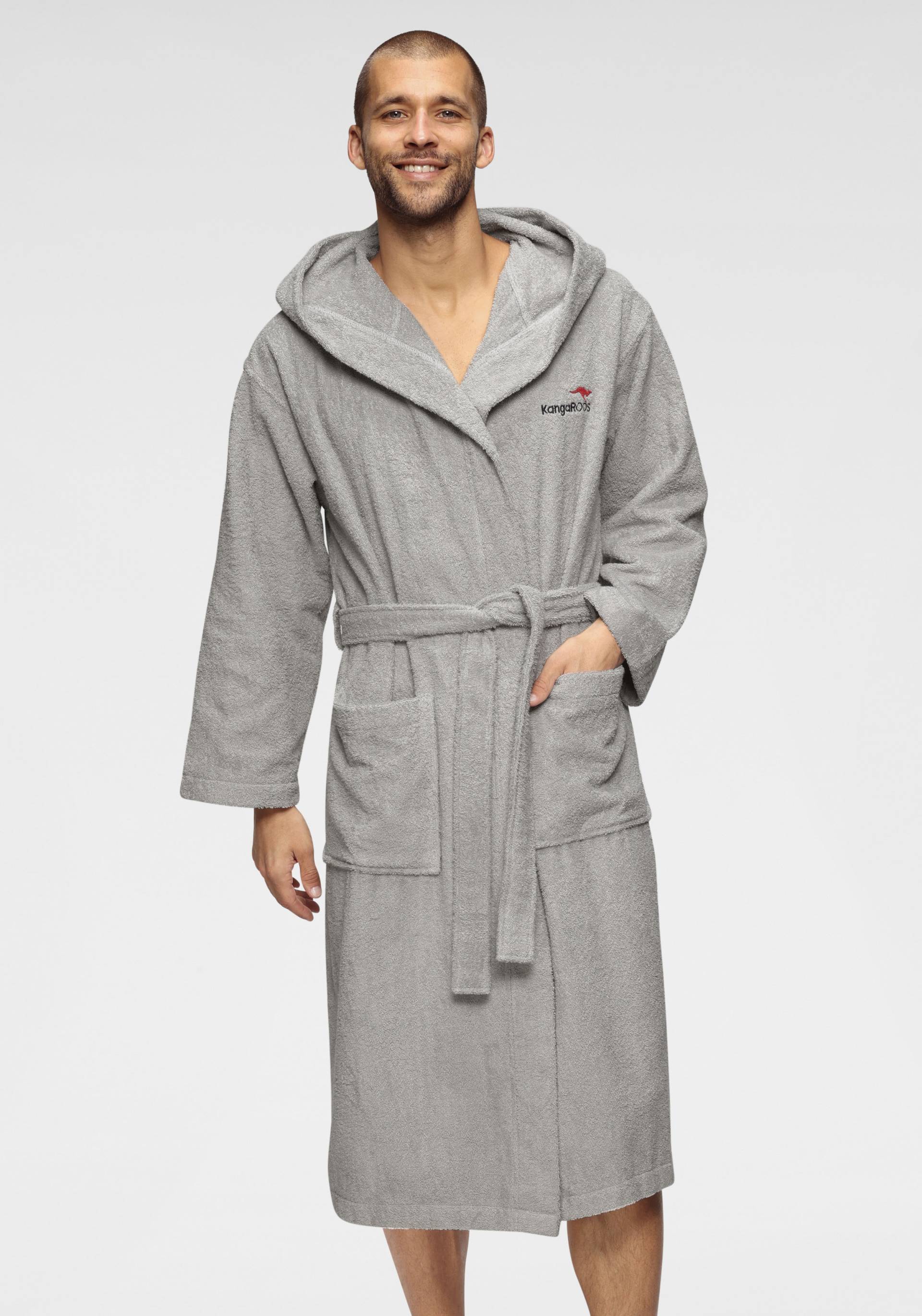 KangaROOS Unisex-Bademantel »Cassidy, für Damen & Herren, Standardlänge & Überlänge«, (1 St.), mit Taschen, Männer und Frauen, Baumwolle, Reise, Hotel, Sauna, S-3XL KangaROOS Unisex-Bademantel »Cassidy, für Damen & Herren, Standardlänge & Überlänge«, (1 St.), mit Taschen, Männer und Frauen, Baumwolle, Reise, Hotel, Sauna, S-3XL von Kangaroos
