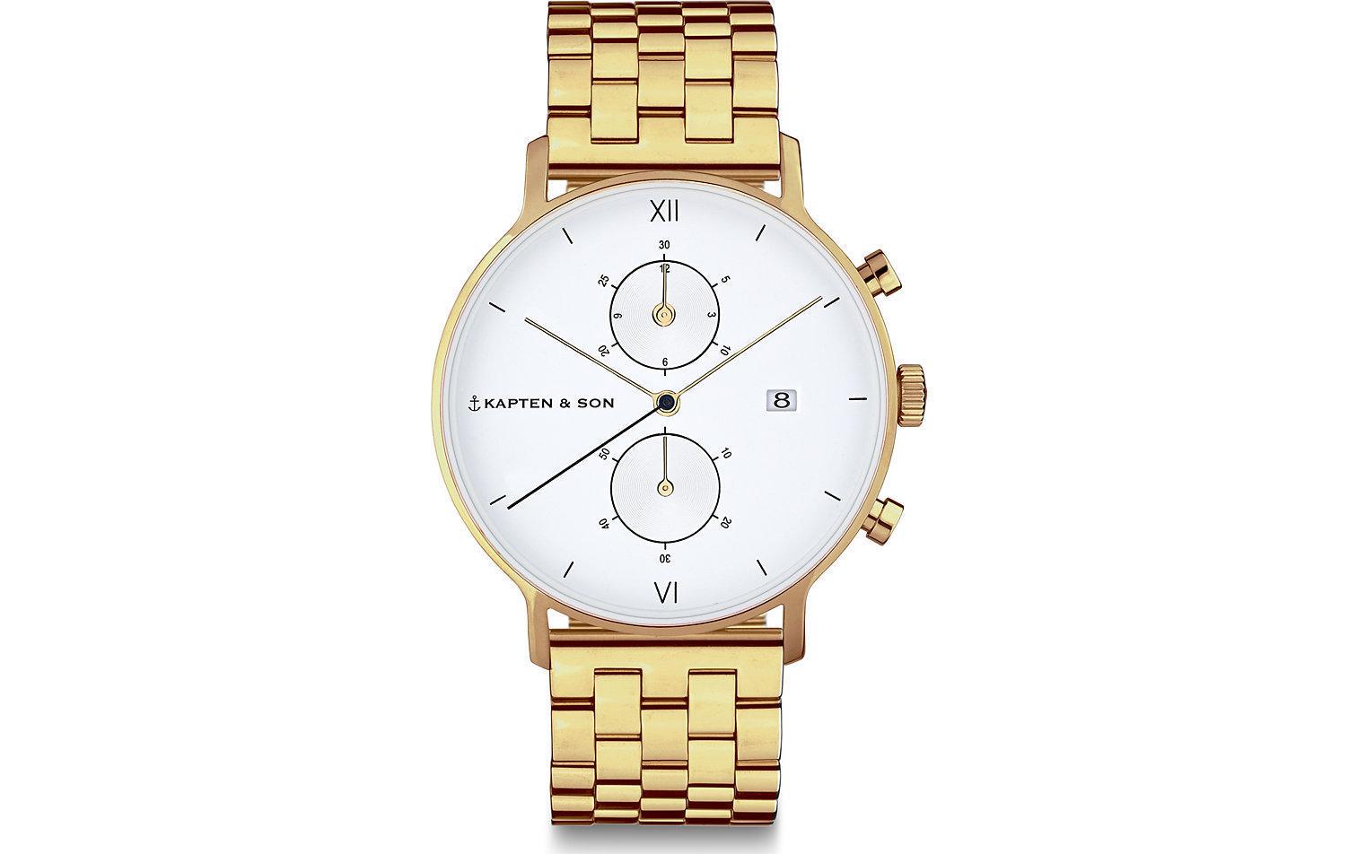 Kapten & Son Chronograph »Chrono Goldfarben Steel« Kapten & Son Chronograph »Chrono Goldfarben Steel« von Kapten & Son