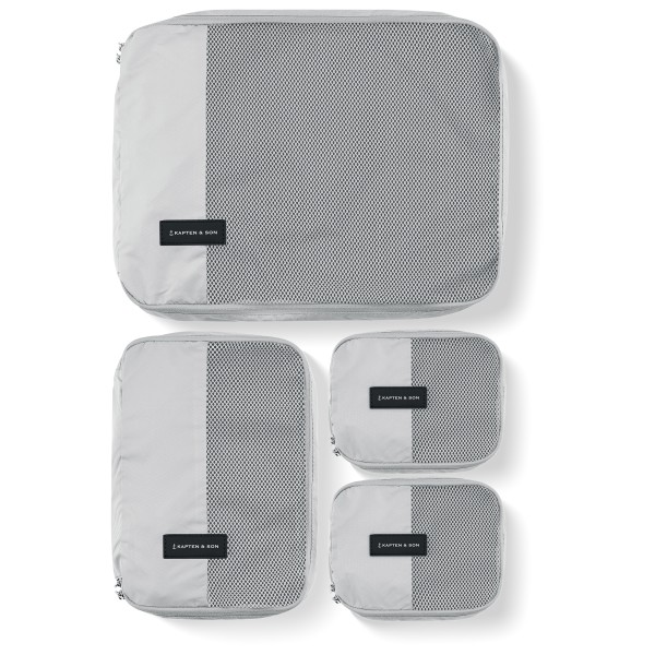 Kapten & Son - Packing Cubes Set Small - Packsack grau von Kapten & Son