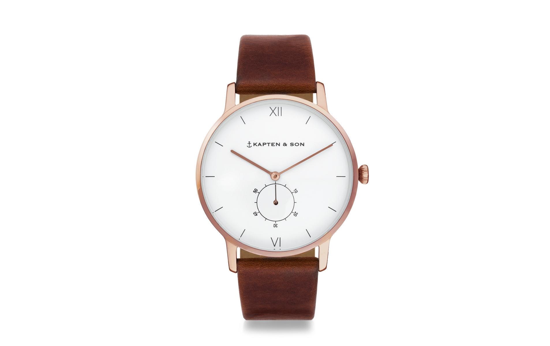 Kapten & Son Quarzuhr »Heritage Brown Leather« von Kapten & Son